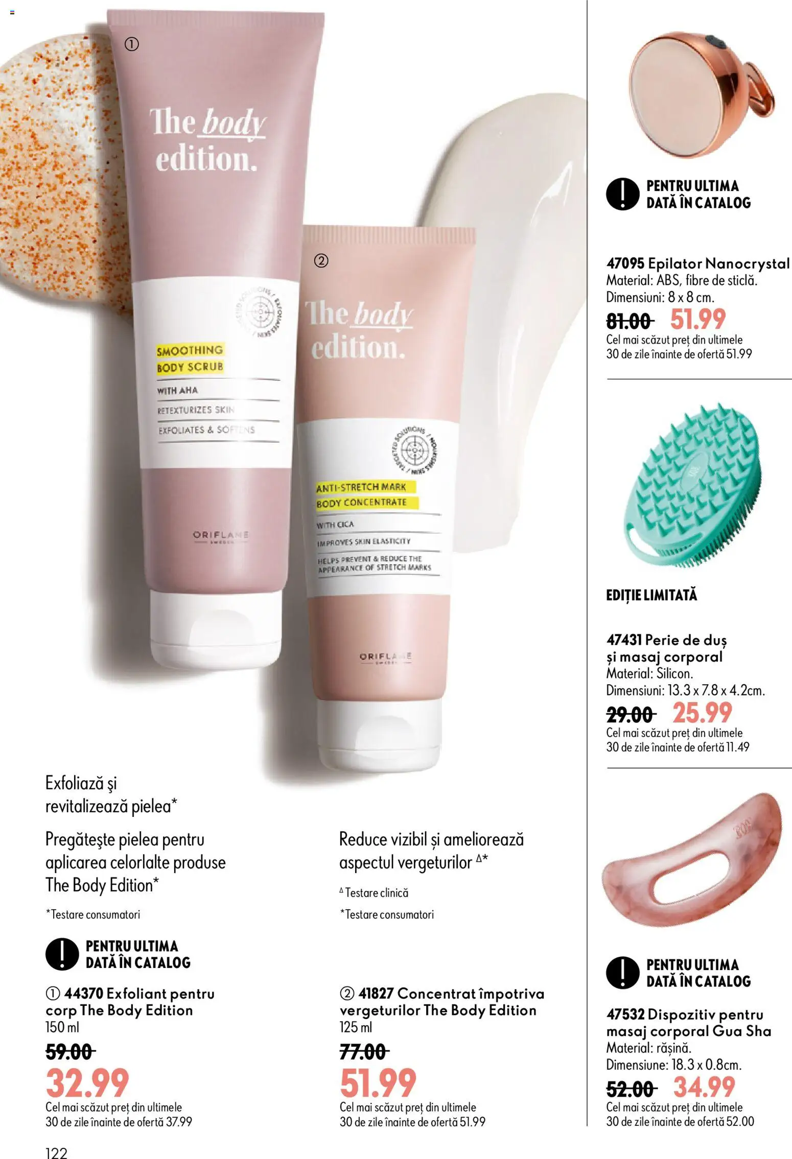 Catalog Oriflame 9 - 28 Septembrie 2026 | Pagina 122 | Produse: Exfoliant, Scrub, Epilator, Body