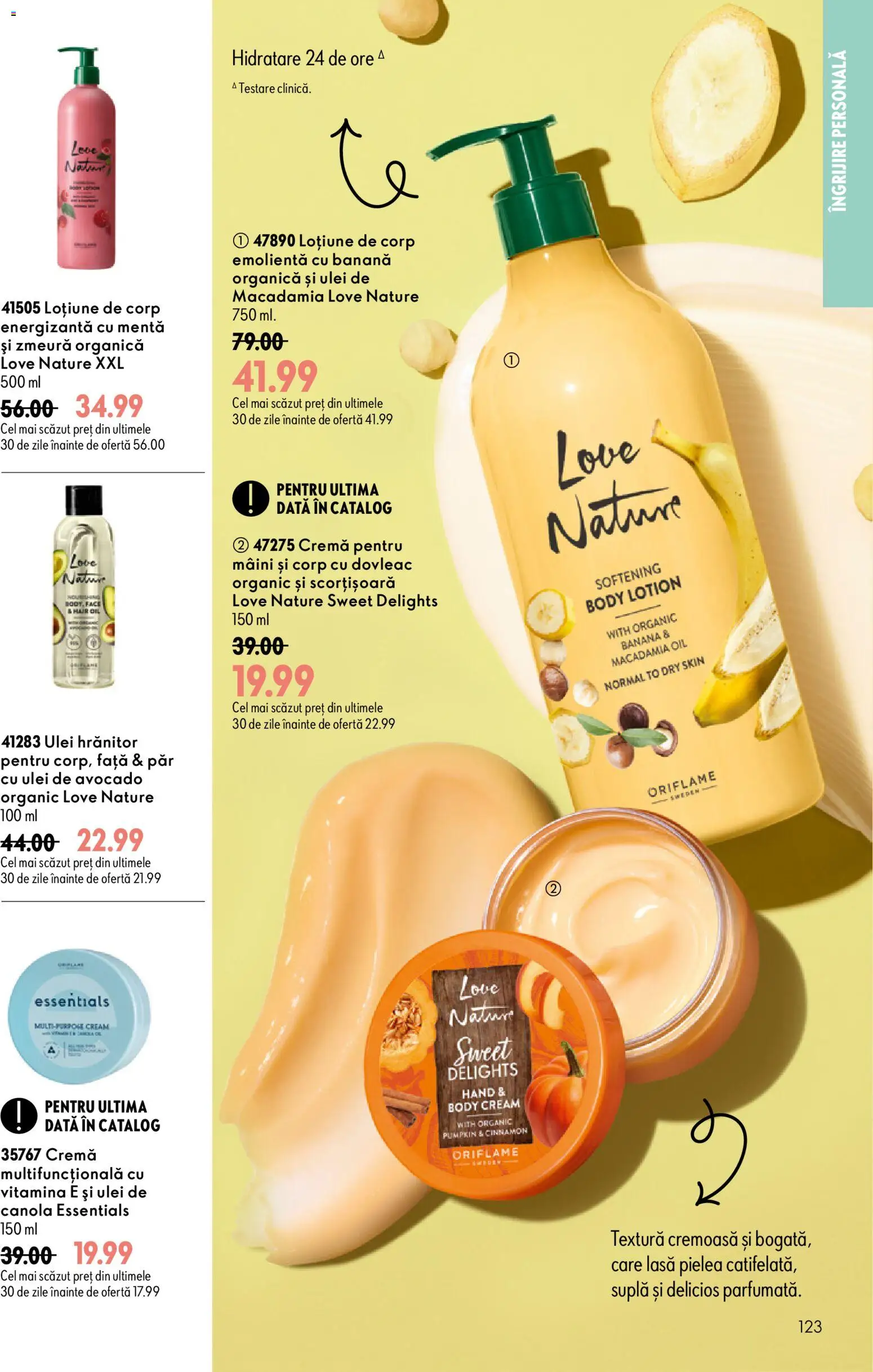 Catalog Oriflame 9 - 28 Septembrie 2026 | Pagina 123 | Produse: Dovleac, Zmeură, Body, Avocado