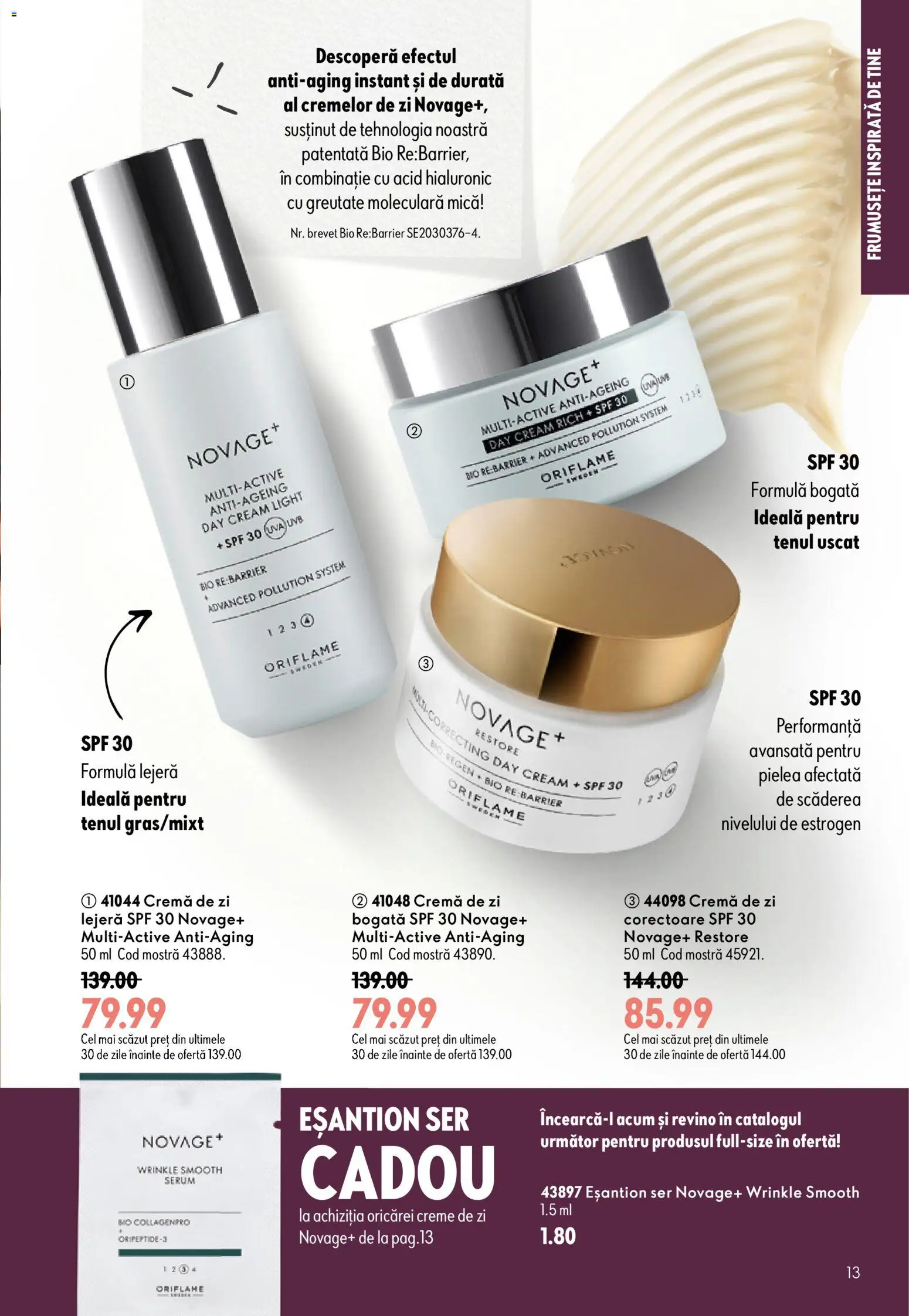 Catalog Oriflame 9 - 28 Septembrie 2026 | Pagina 13 | Produse: Şerit ödül, Serum, Cremă de zi, Cremă