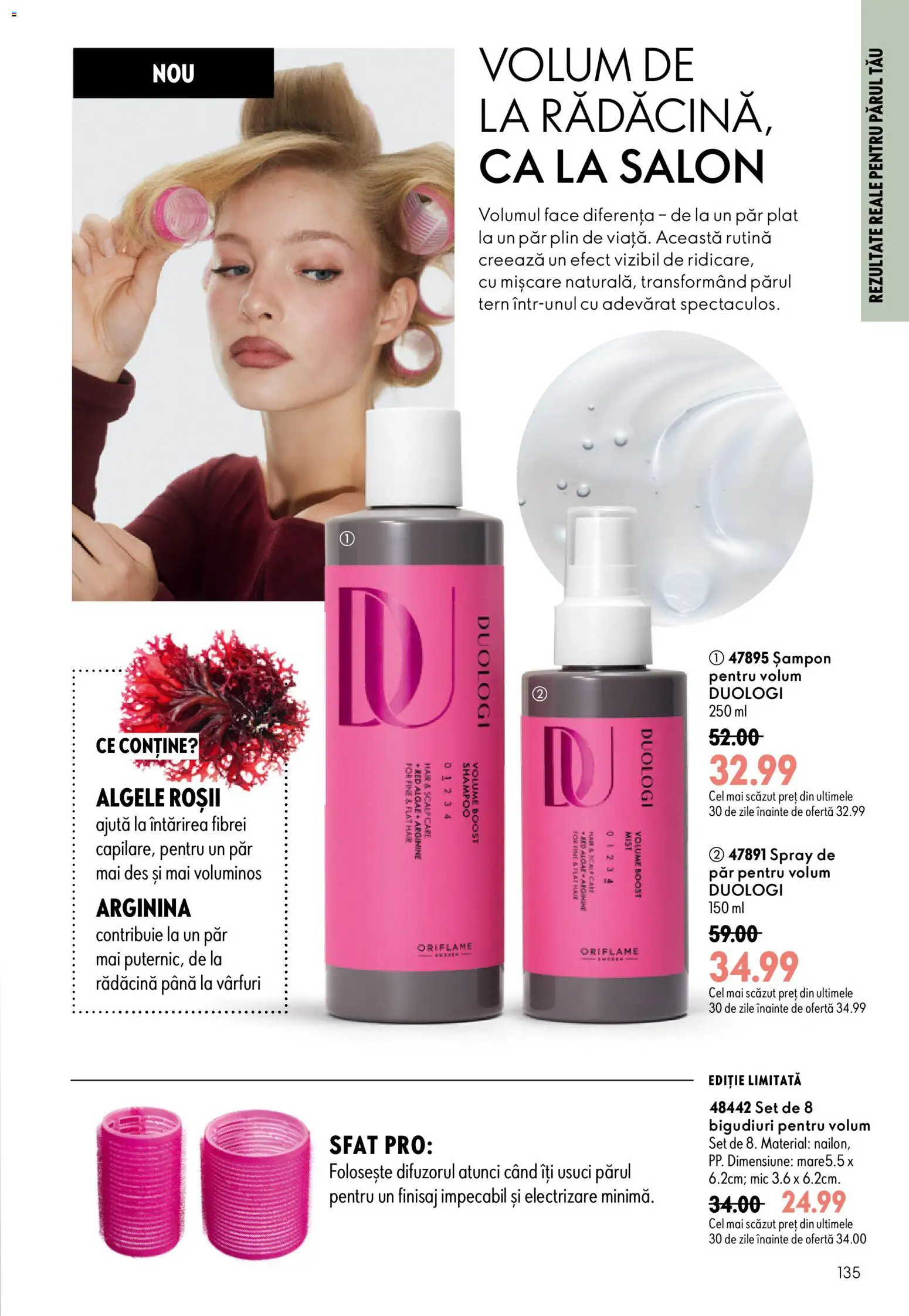 Catalog Oriflame 9 - 28 Septembrie 2026 | Pagina 135 | Produse: Șampon, Spray de păr, Roșii