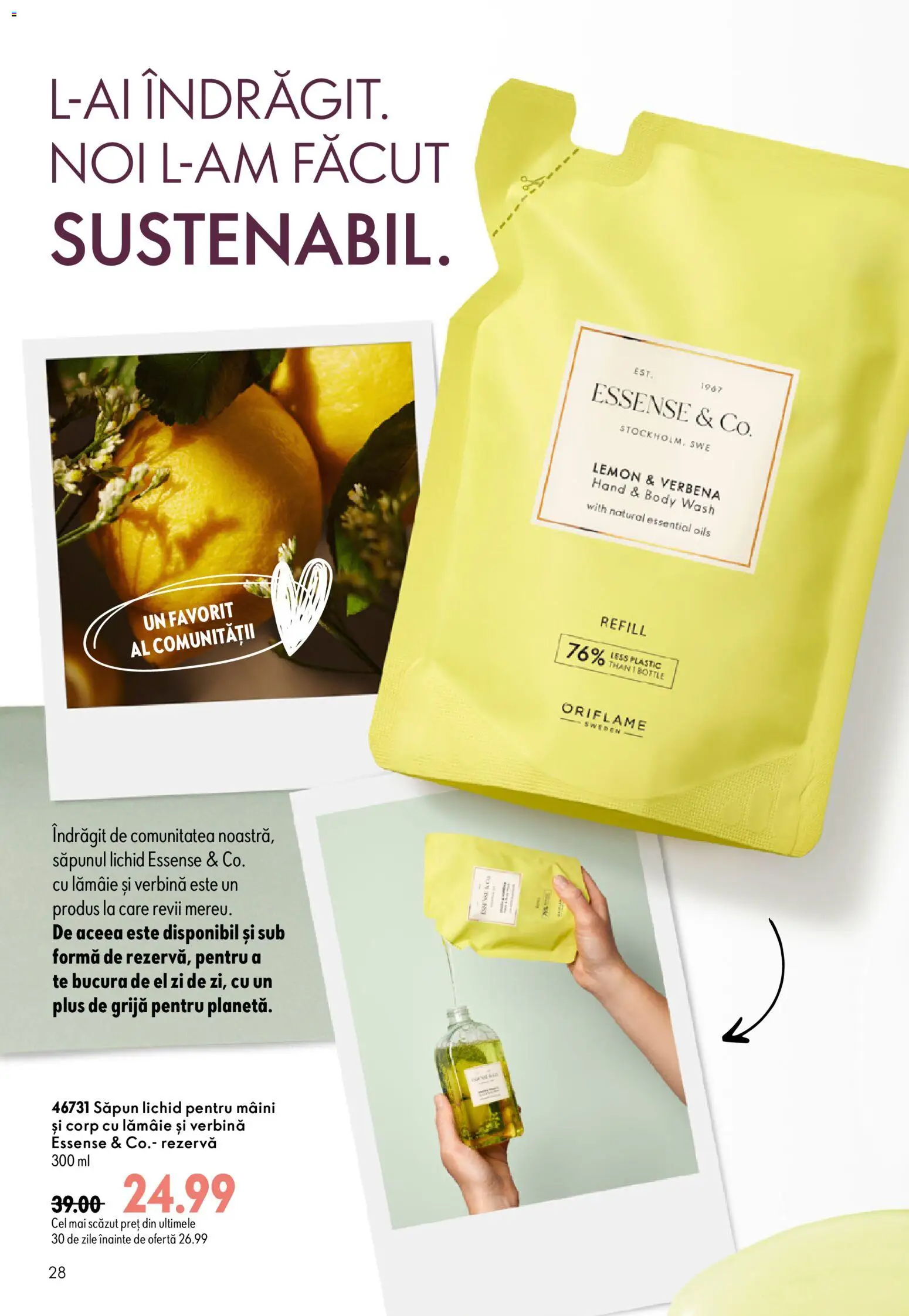 Catalog Oriflame 9 - 28 Septembrie 2026 | Pagina 28 | Produse: Body, Săpun, Săpun lichid, Lămâie