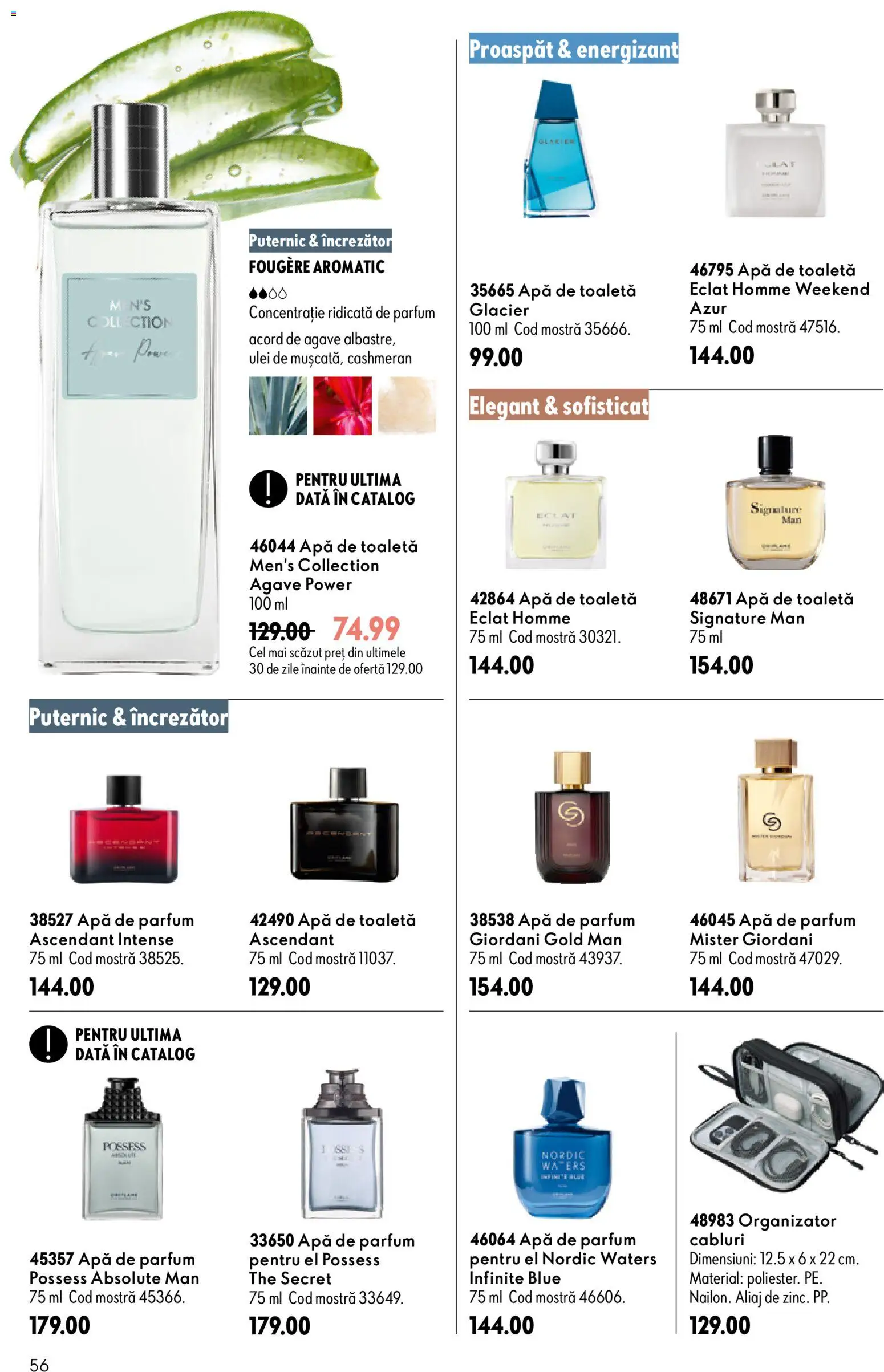 Catalog Oriflame 9 - 28 Septembrie 2026 | Pagina 56 | Produse: Apă de parfum, Toaletă, Ulei, Apă