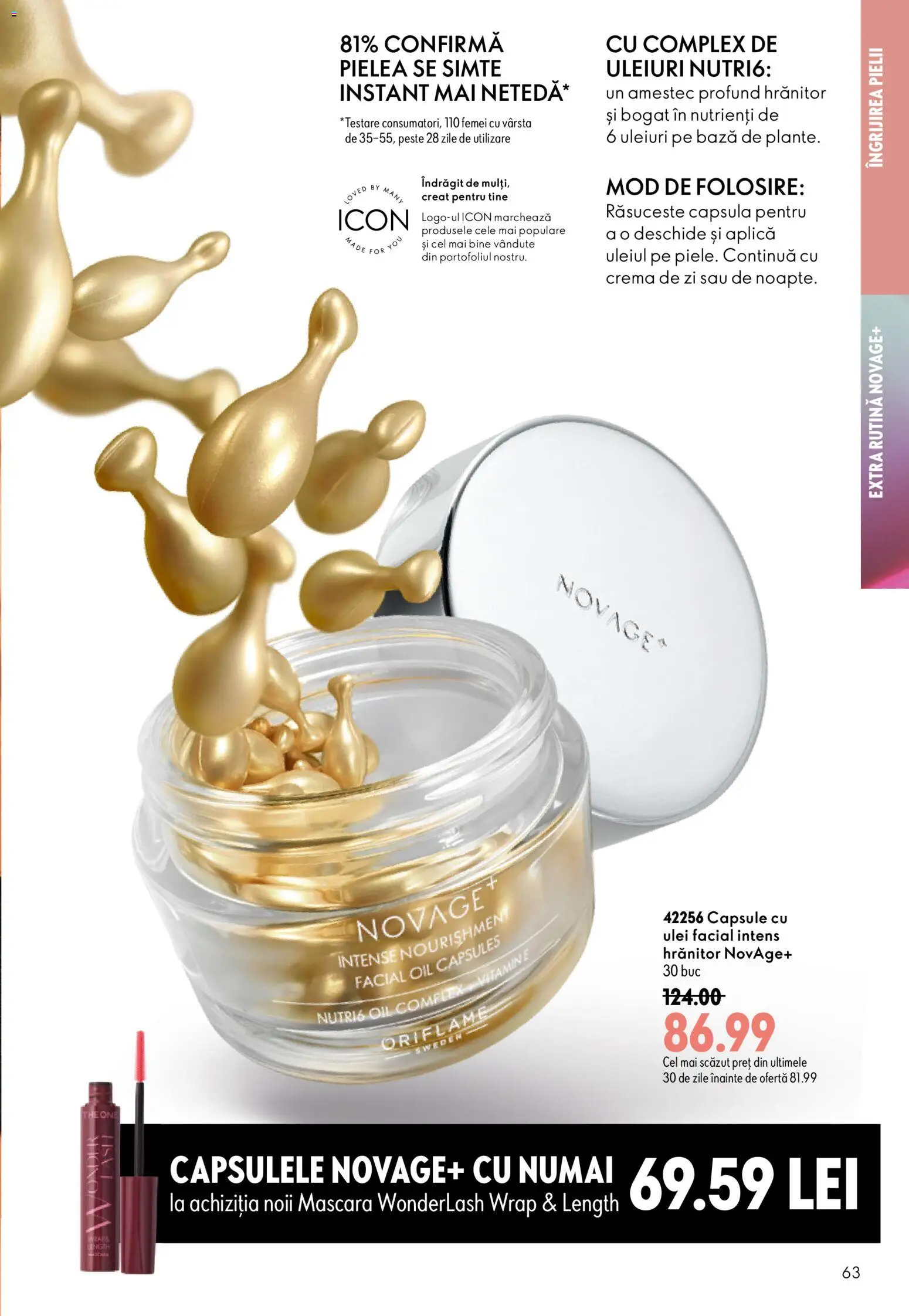 Catalog Oriflame 9 - 28 Septembrie 2026 | Pagina 63 | Produse: Cremă de zi, Mascara, Ulei, Pește