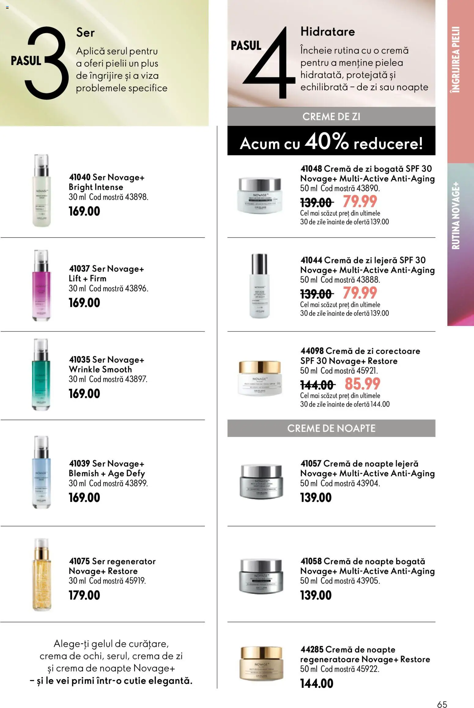 Catalog Oriflame 9 - 28 Septembrie 2026 | Pagina 65 | Produse: Cremă de zi, Cremă de noapte, Cutie, Cremă