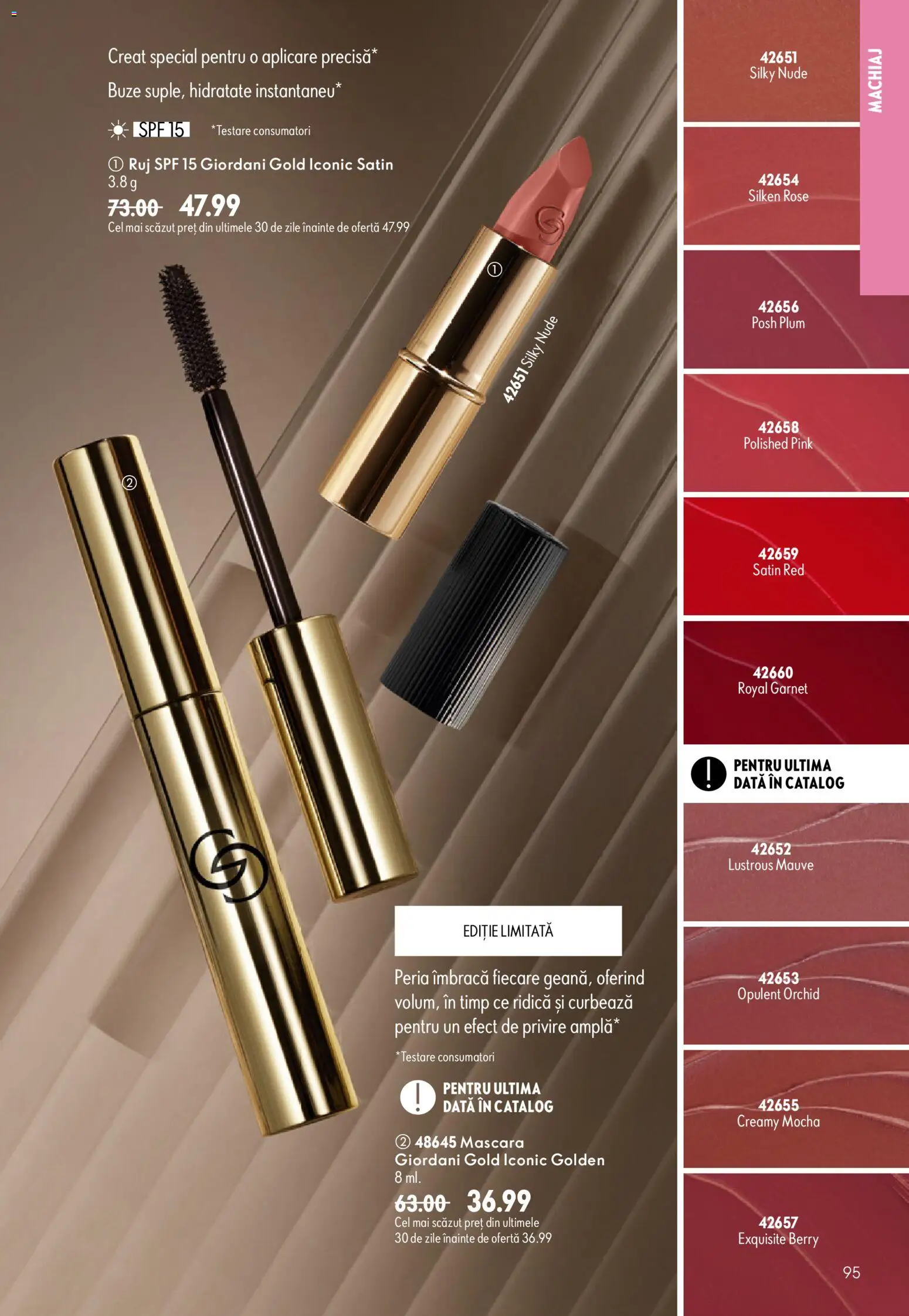 Catalog Oriflame 9 - 28 Septembrie 2026 | Pagina 95 | Produse: Machiaj, Mascara, Ruj