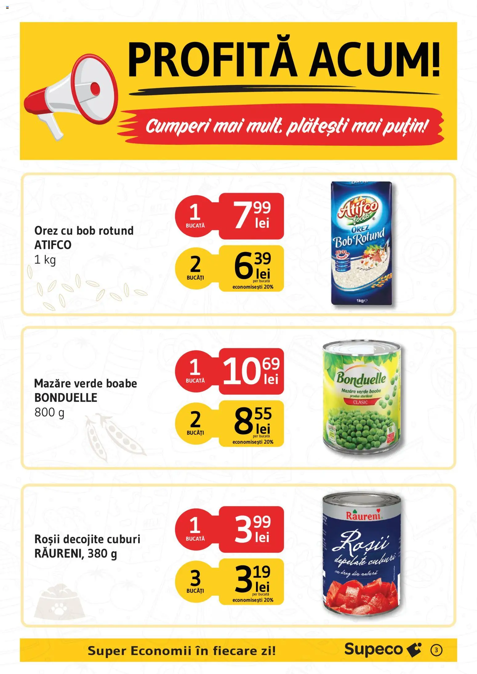 Catalog Supeco 1 - 30 August 2026 | Pagina 3 | Produse: Mazăre, Roșii, Orez