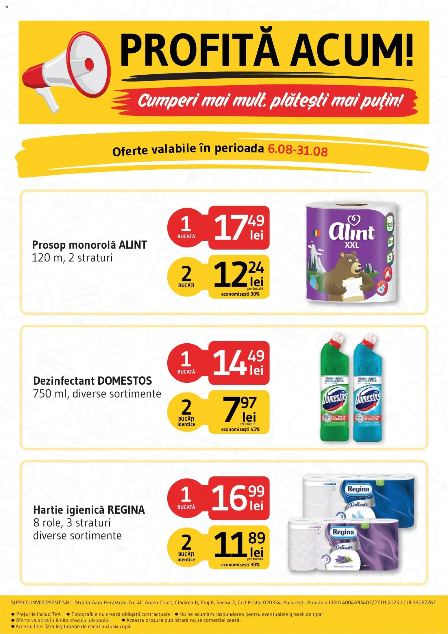 Catalog Supeco 1 - 30 August 2026 | Pagina 6 | Produse: Prosop monorolă
