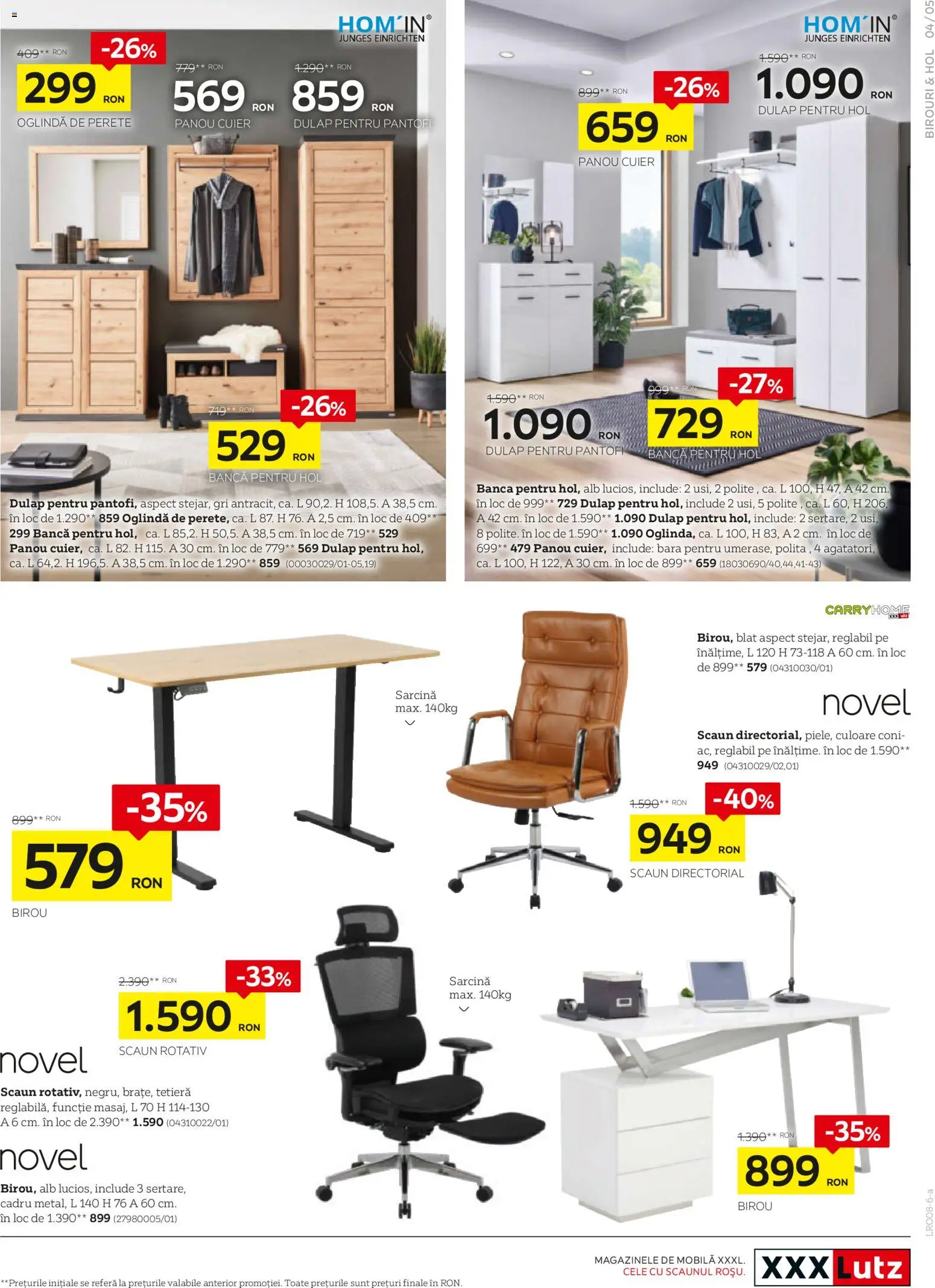 Catalog XXXLutz 3 August - 5 Septembrie 2026 | Pagina 5 | Produse: Çikolatalı gofret, Pantofi, Oglindă, Bancă