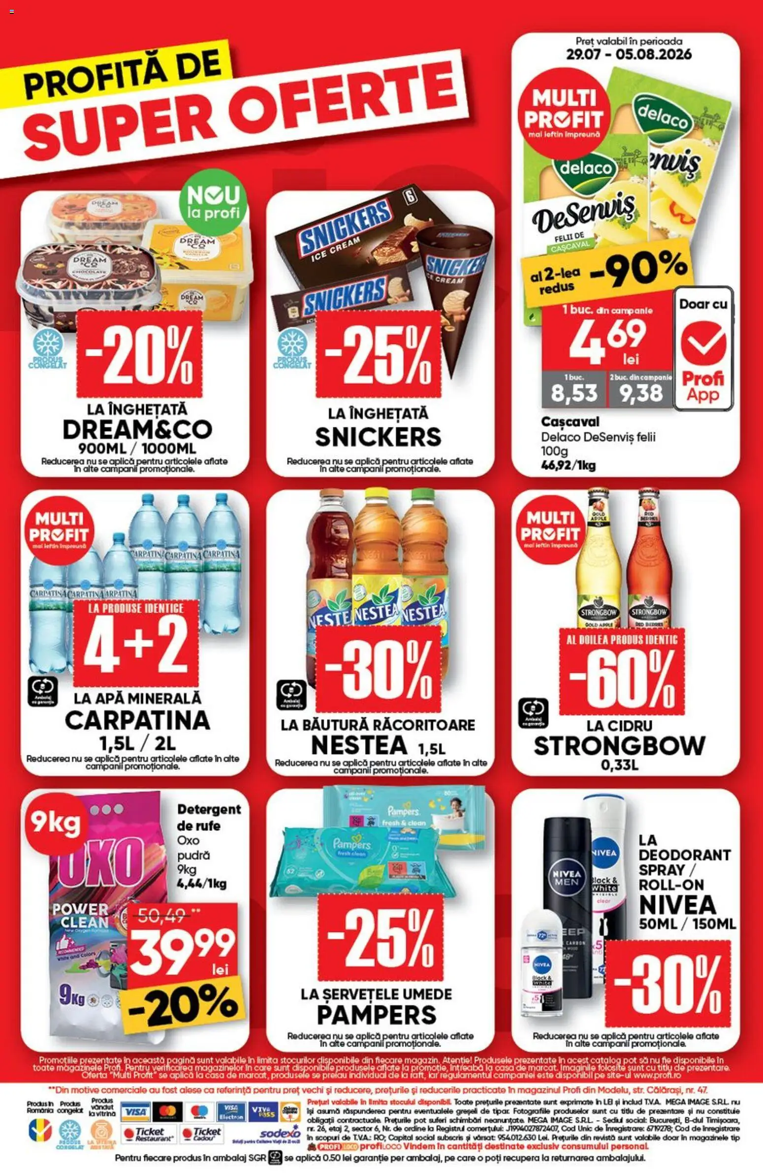 Catalog Profi 22 Iulie - 4 August 2026 | Pagina 15 | Produse: Pudră, Detergent, Înghețată, Apă