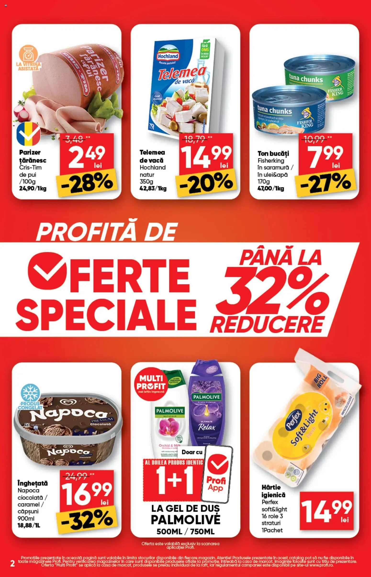 Catalog Profi 22 Iulie - 4 August 2026 | Pagina 2 | Produse: Hacıyatmaz Kedi Oyuncağı, Role, Căpșuni, Înghețată