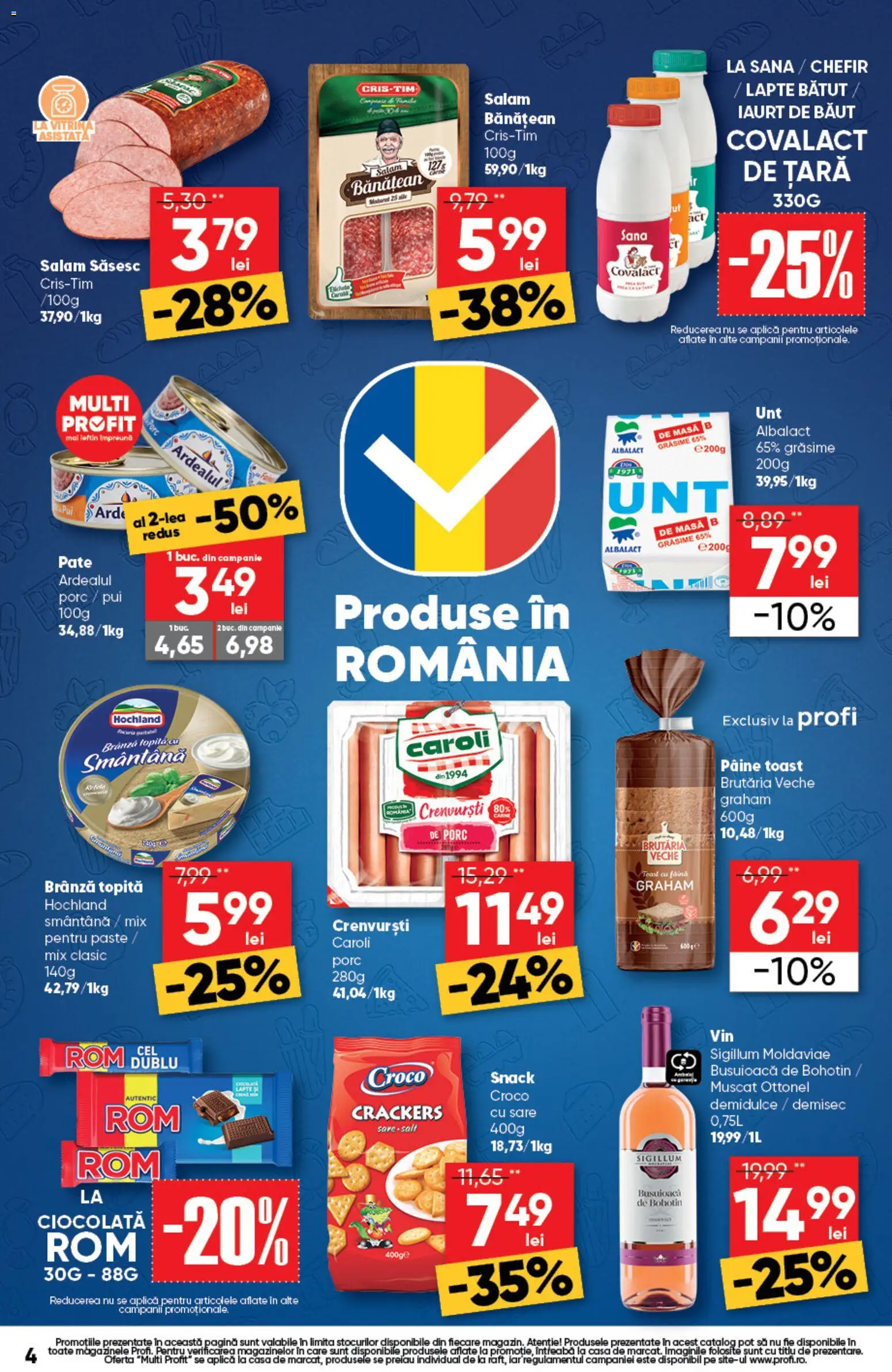 Catalog Profi 22 Iulie - 4 August 2026 | Pagina 4 | Produse: Pate, Brânză, Ciocolată, Sare