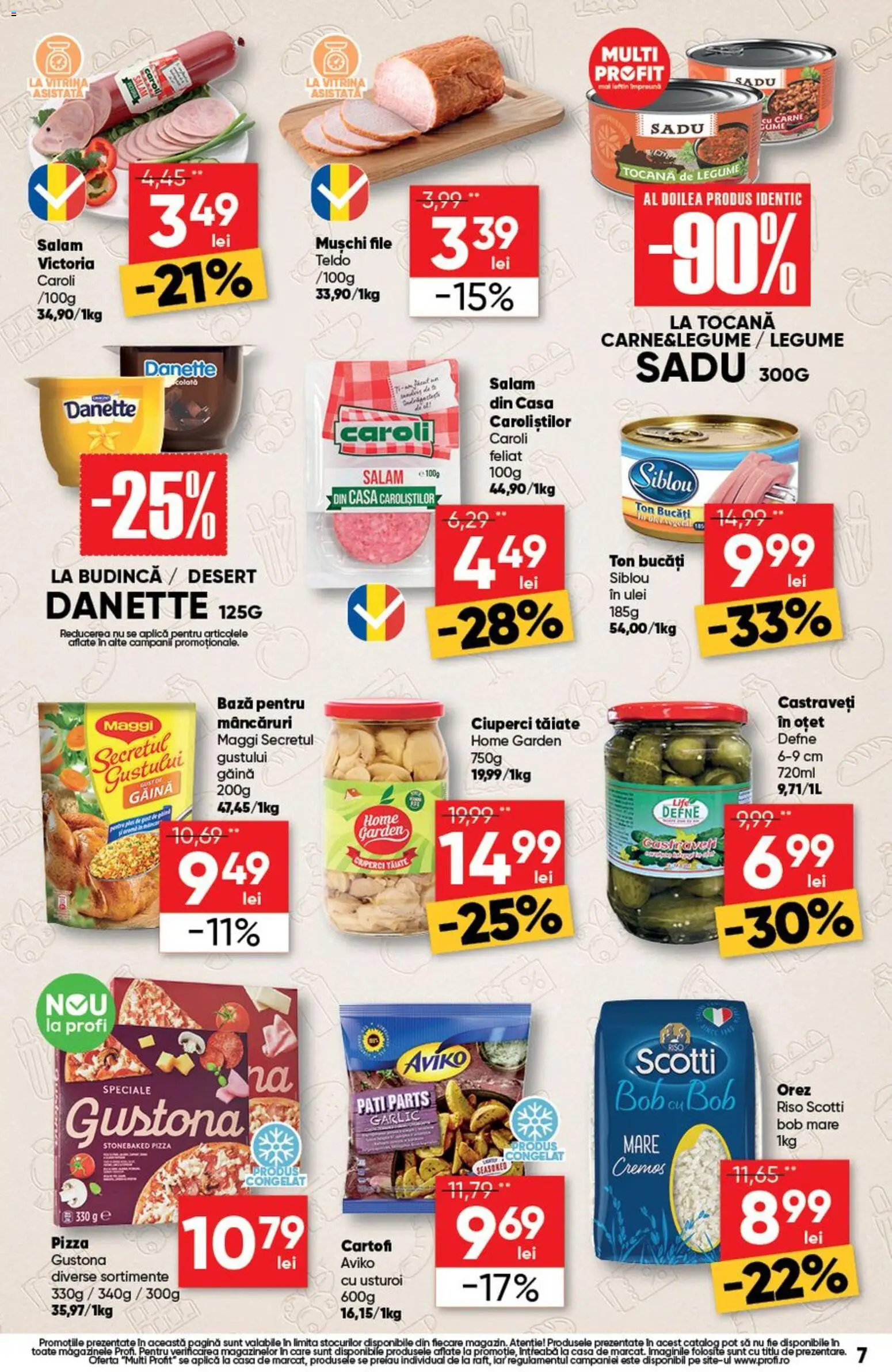 Catalog Profi 22 Iulie - 4 August 2026 | Pagina 7 | Produse: Ciuperci, Salam, Cartofi, Legume