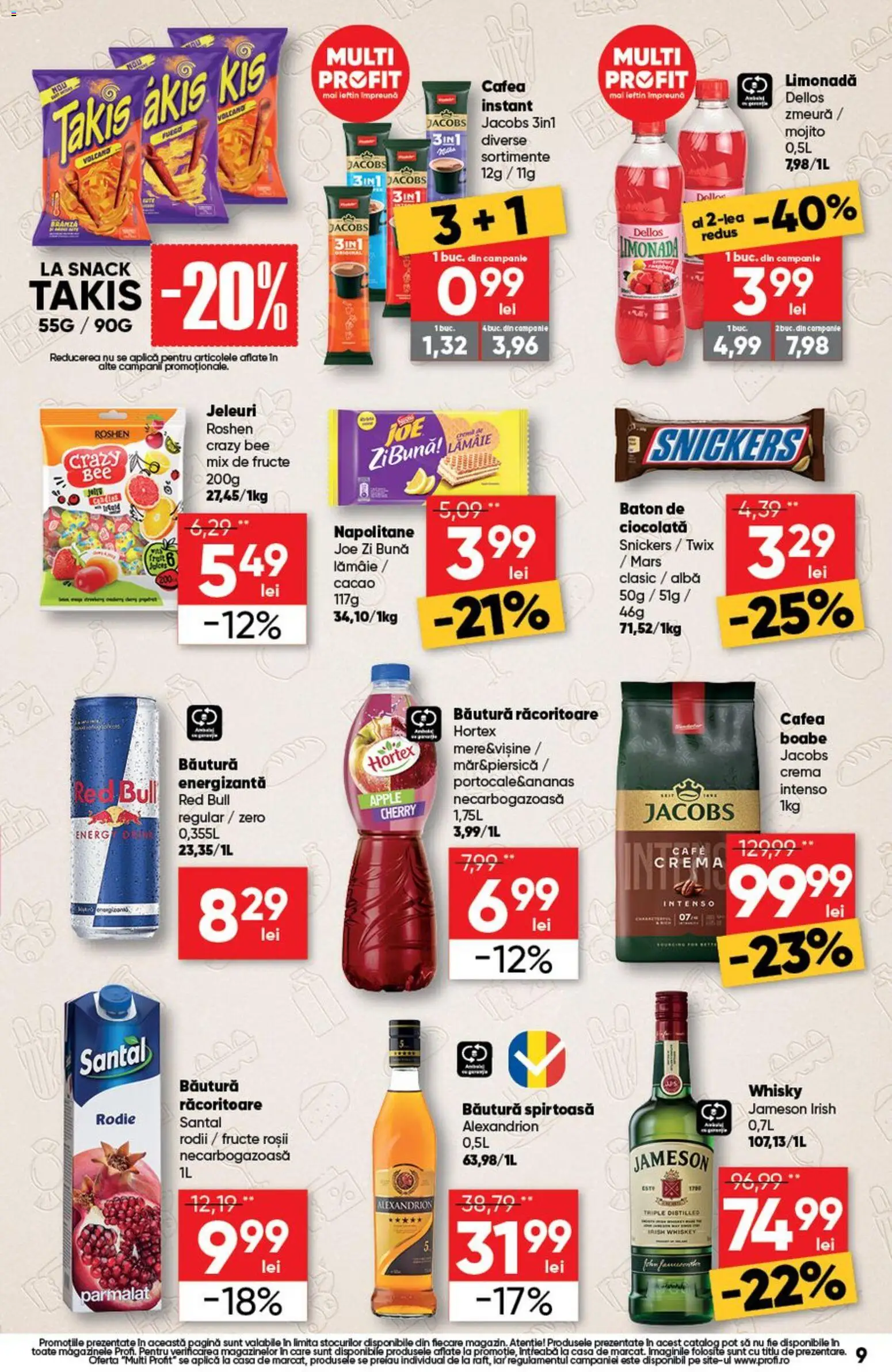 Catalog Profi 22 Iulie - 4 August 2026 | Pagina 9 | Produse: Napolitane, Cafea, Jeleuri, Lămâie