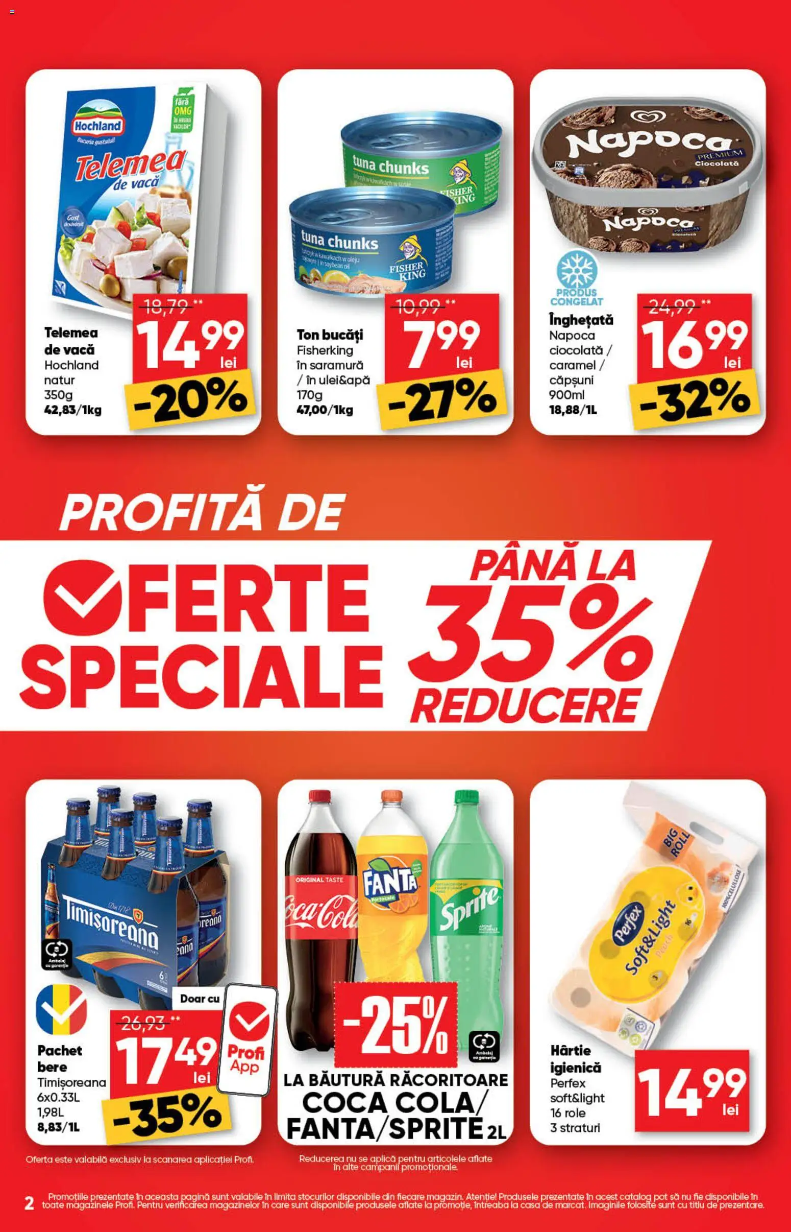 Catalog Profi 22 Iulie - 4 August 2026 | Pagina 2 | Produse: Ciocolată, Bere, Căpșuni, Înghețată