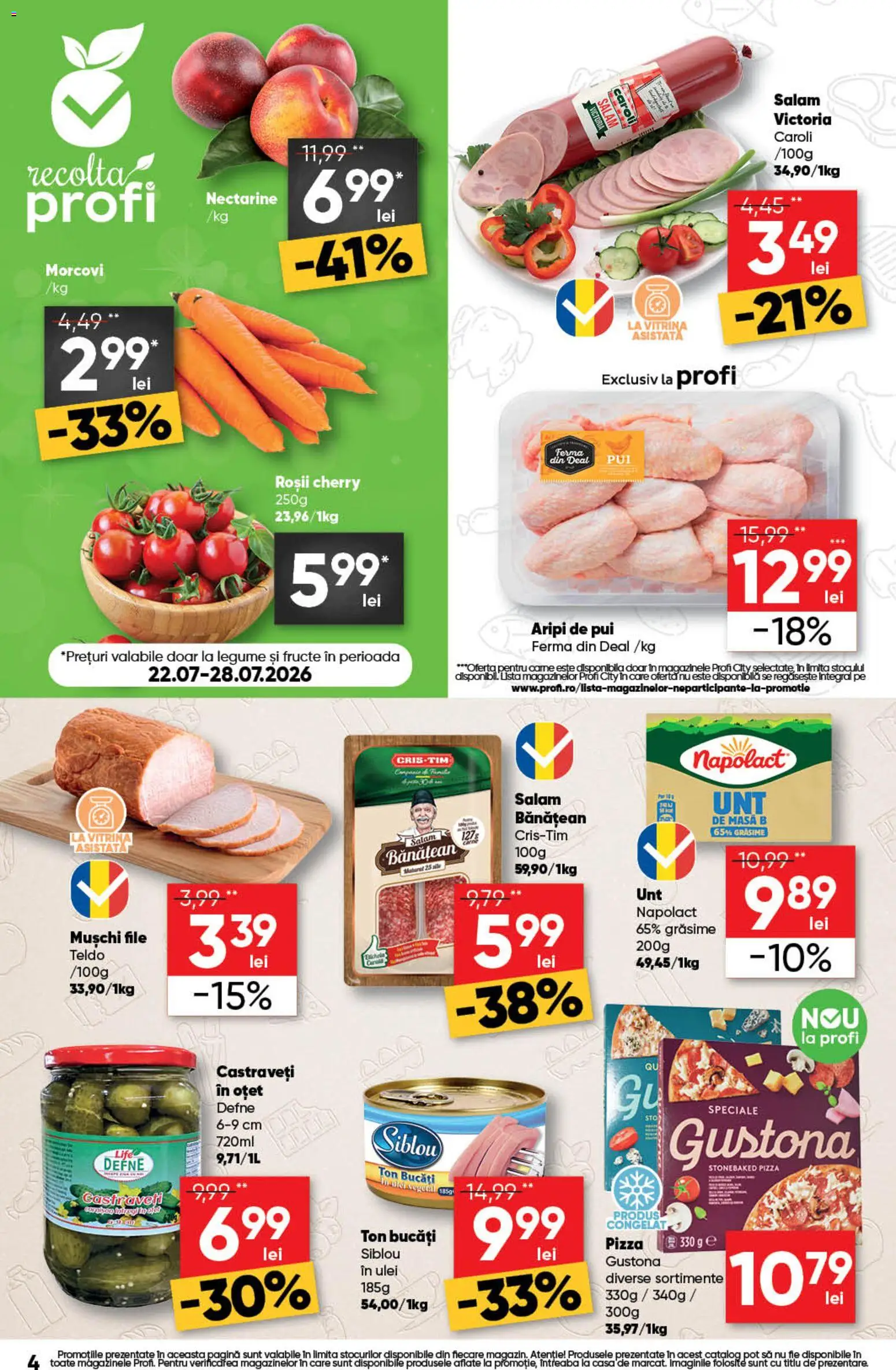 Catalog Profi 22 Iulie - 4 August 2026 | Pagina 4 | Produse: Hacıyatmaz Kedi Oyuncağı, Ulei, Salam, Morcovi