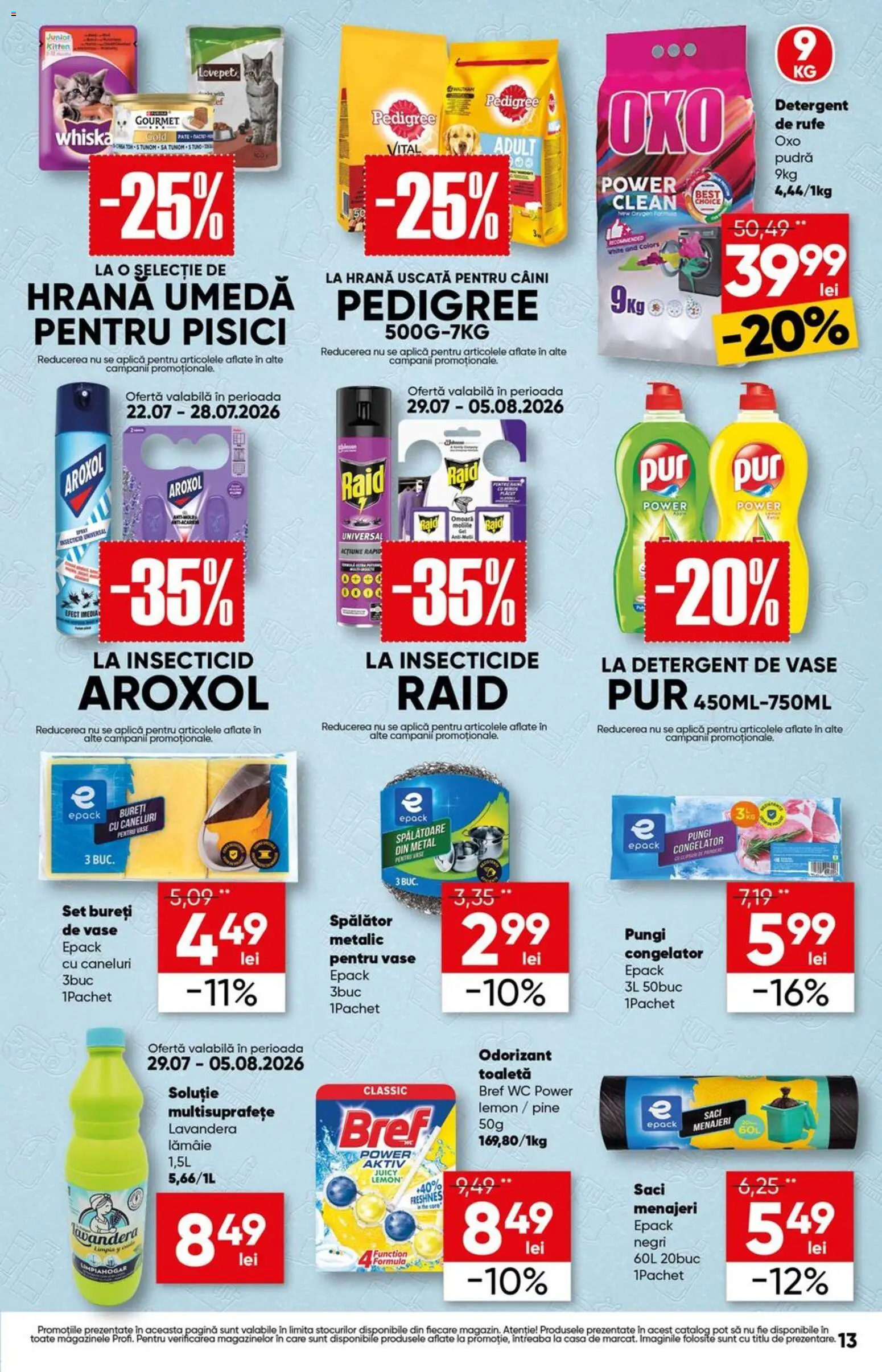 Catalog Profi 22 Iulie - 4 August 2026 | Pagina 13 | Produse: Congelator, Detergent de vase, Toaletă, Pate