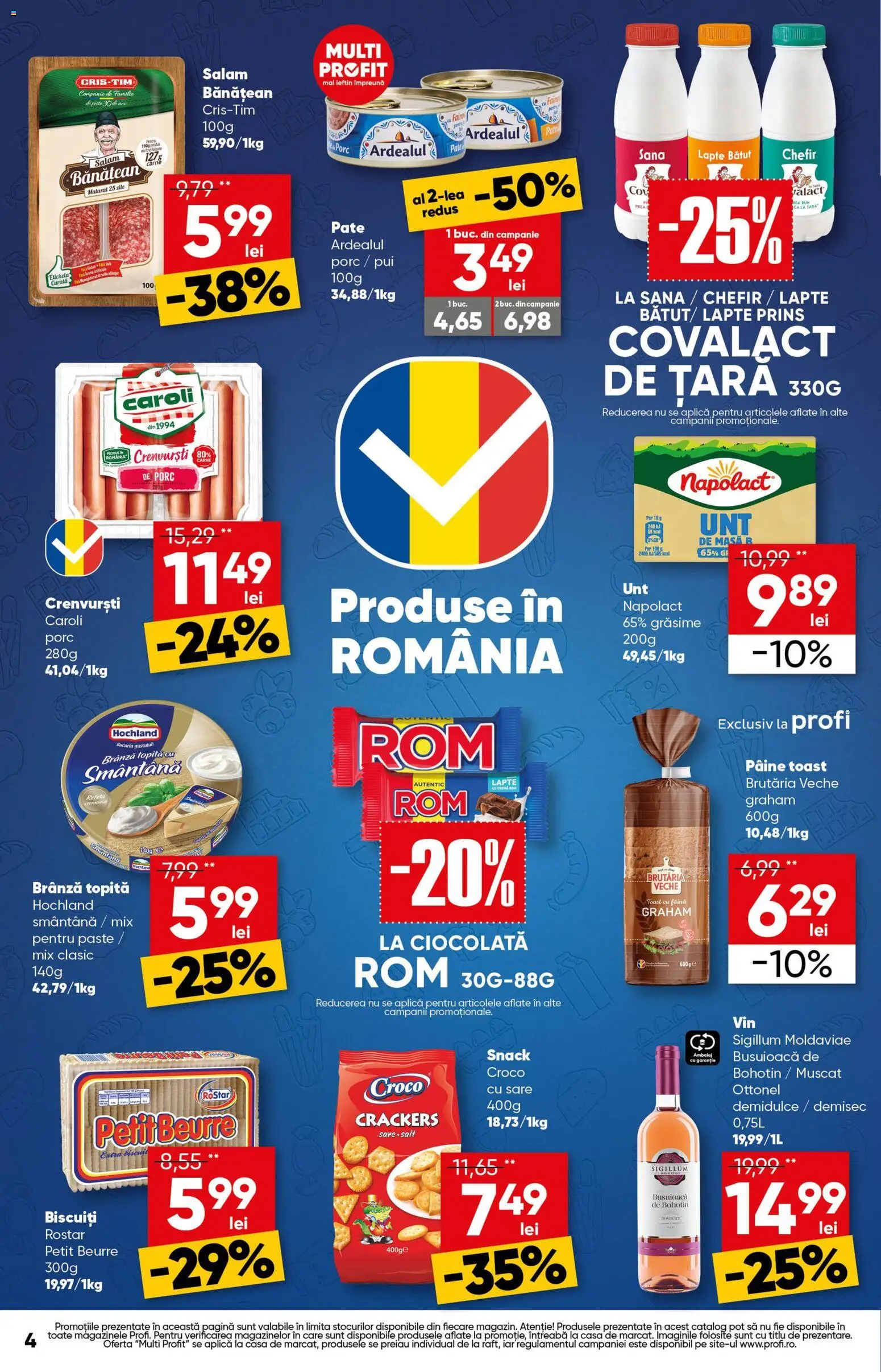 Catalog Profi 22 Iulie - 4 August 2026 | Pagina 4 | Produse: Crenvurști, Vin, Făină, Paste