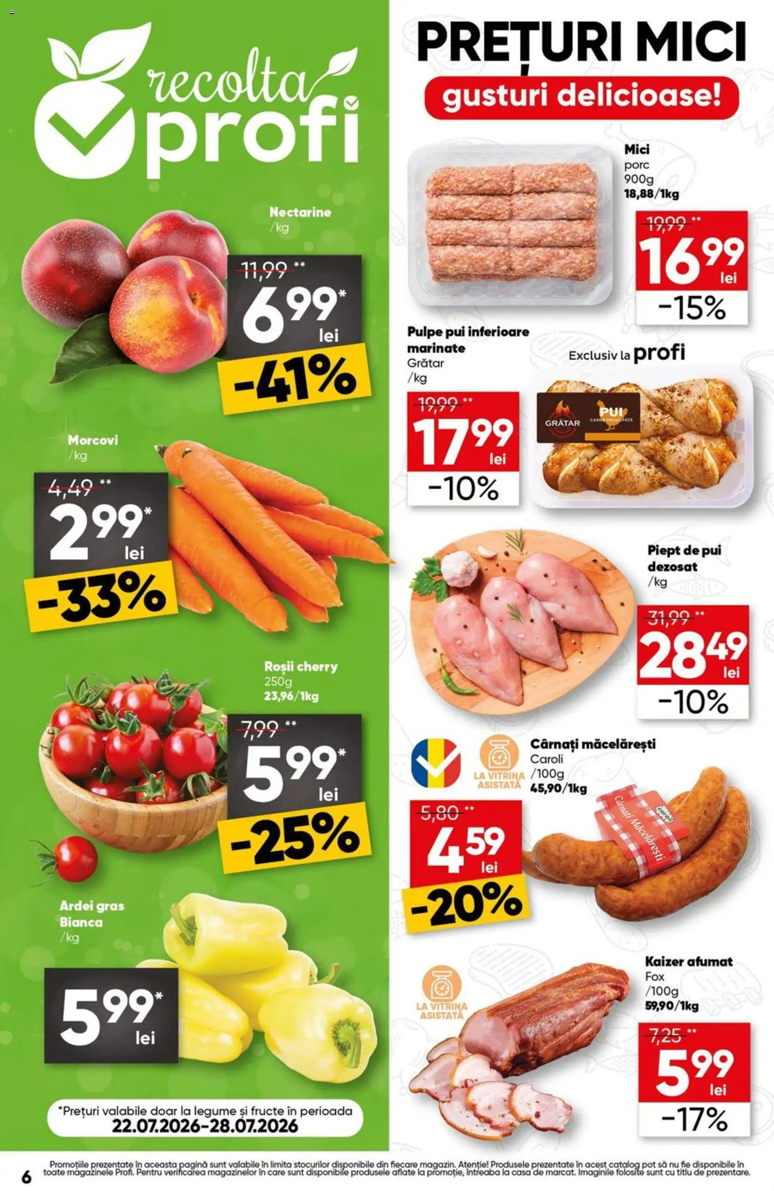 Catalog Profi 22 Iulie - 4 August 2026 | Pagina 6 | Produse: Temizlik kovası, Morcovi, Legume, Fructe