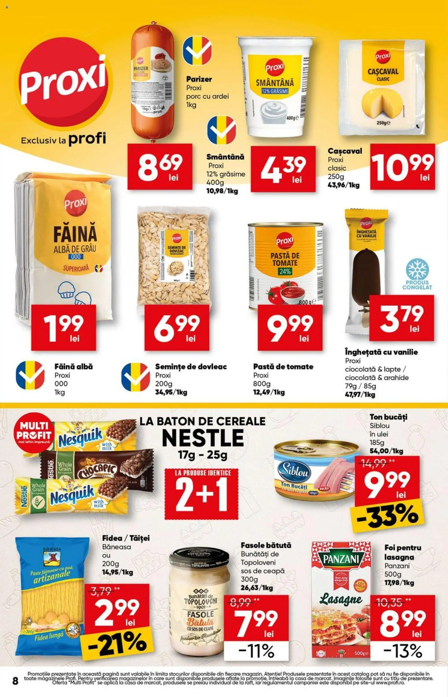 Catalog Profi 22 Iulie - 4 August 2026 | Pagina 8 | Produse: Semințe, Lapte, Ciocolată, Înghețată