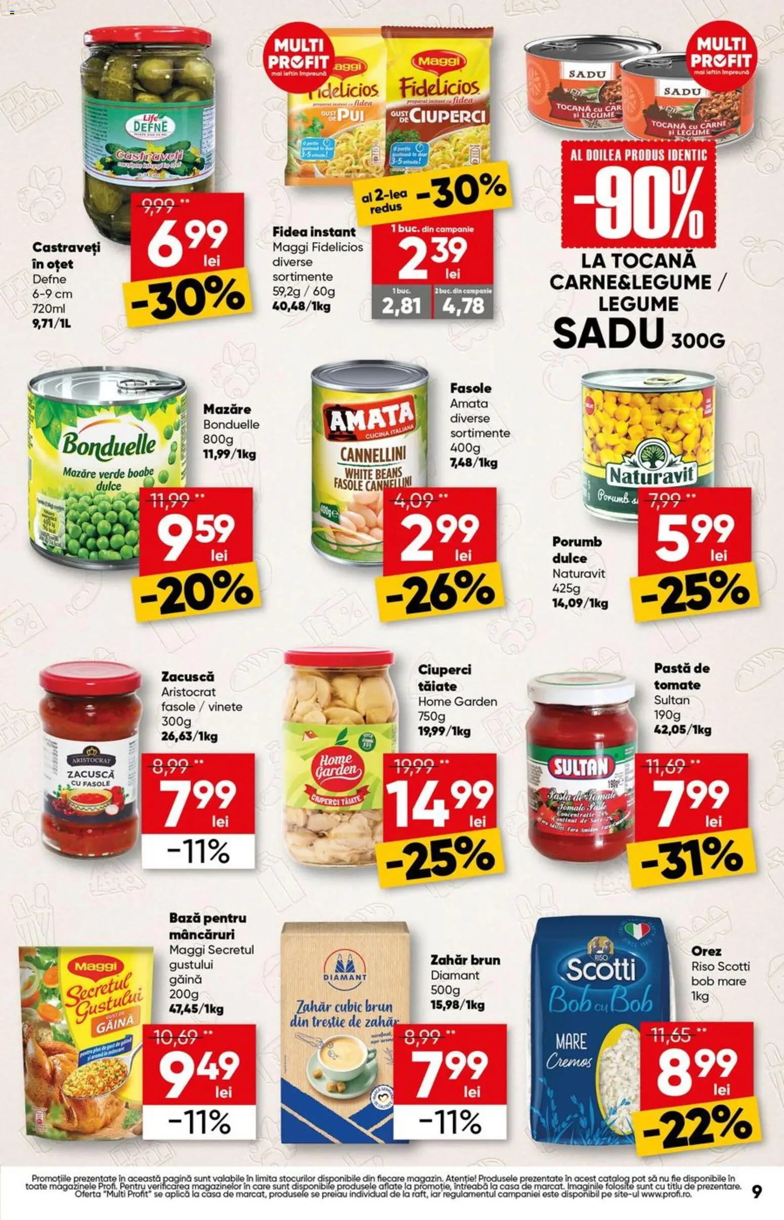 Catalog Profi 22 Iulie - 4 August 2026 | Pagina 9 | Produse: Hacıyatmaz Kedi Oyuncağı, Pastă de tomate, Orez, Zacuscă
