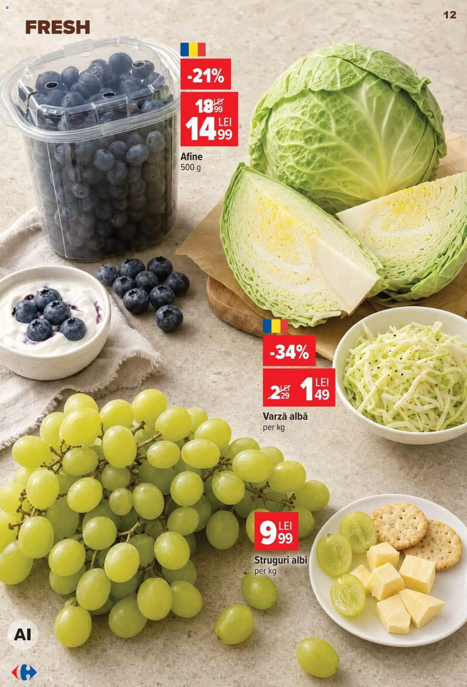 Catalog Carrefour 5 - 10 August 2026 | Pagina 12 | Produse: Varză, Struguri, Afine