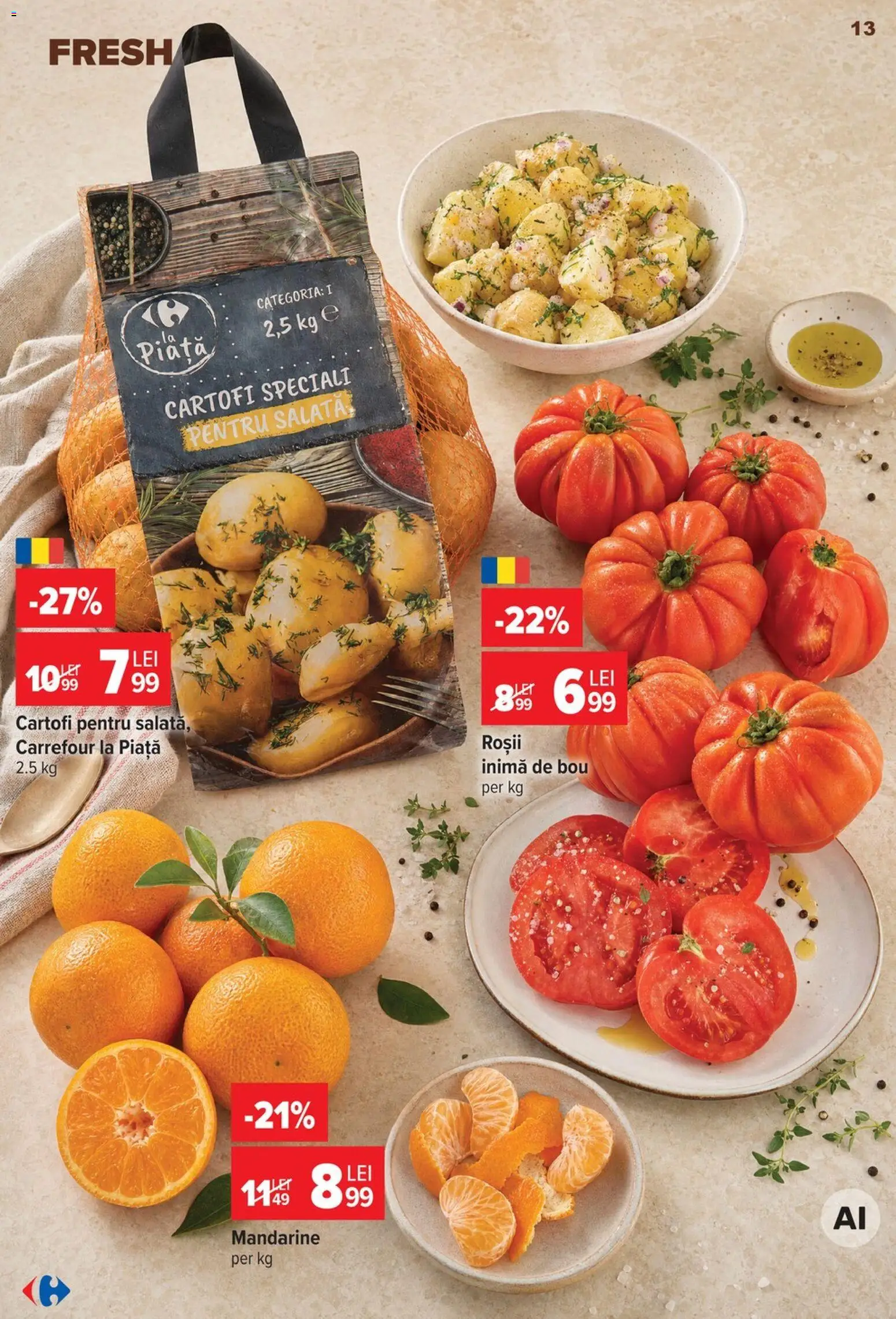 Catalog Carrefour 5 - 10 August 2026 | Pagina 13 | Produse: Roșii, Mandarine, Salată, Cartofi