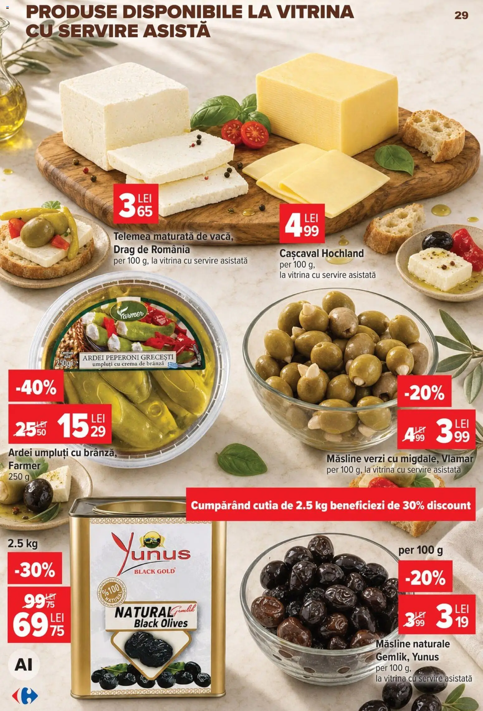 Catalog Carrefour 5 - 10 August 2026 | Pagina 29 | Produse: Vitrină, Măsline, Brânză, Ardei umpluți