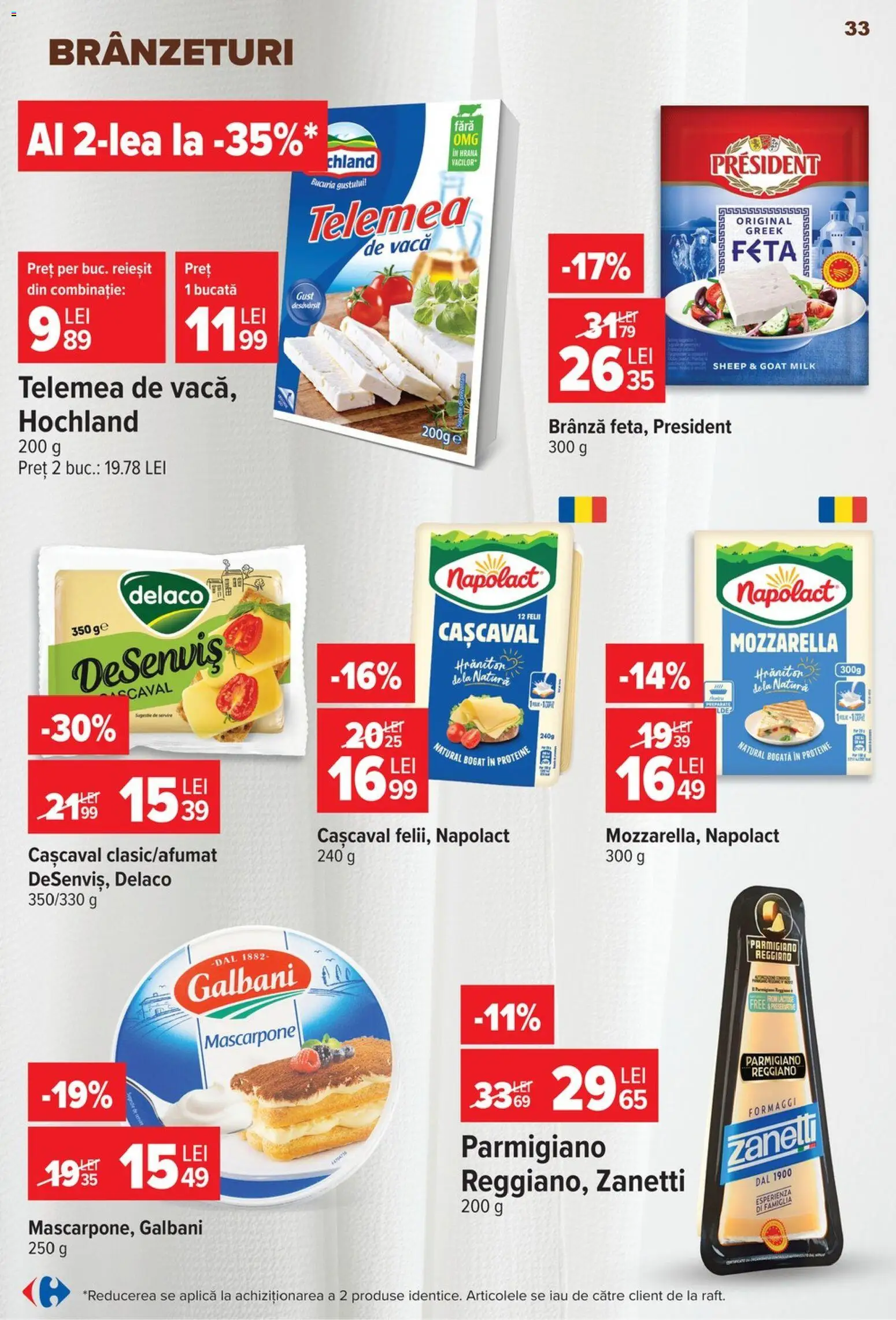 Catalog Carrefour 5 - 10 August 2026 | Pagina 33 | Produse: Masaüstü kılıfı, Mozzarella, Brânză, Mascarpone