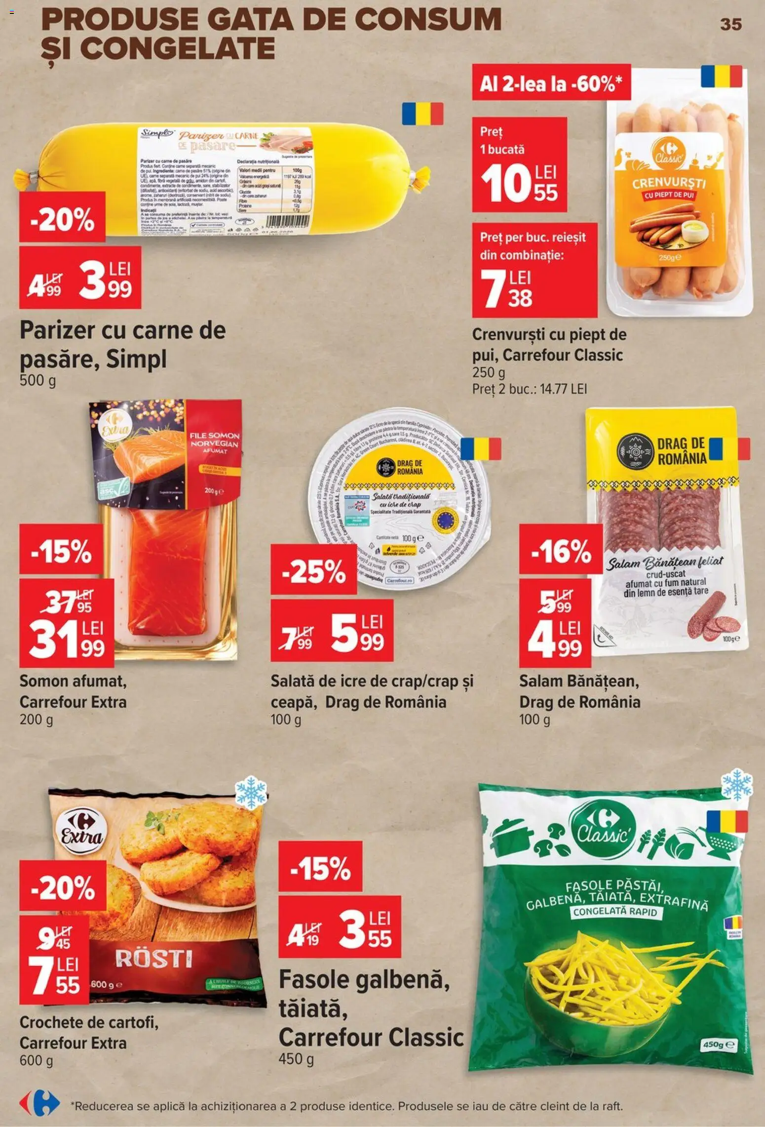 Catalog Carrefour 5 - 10 August 2026 | Pagina 35 | Produse: Crenvurști, Salam, Parizer, Salată