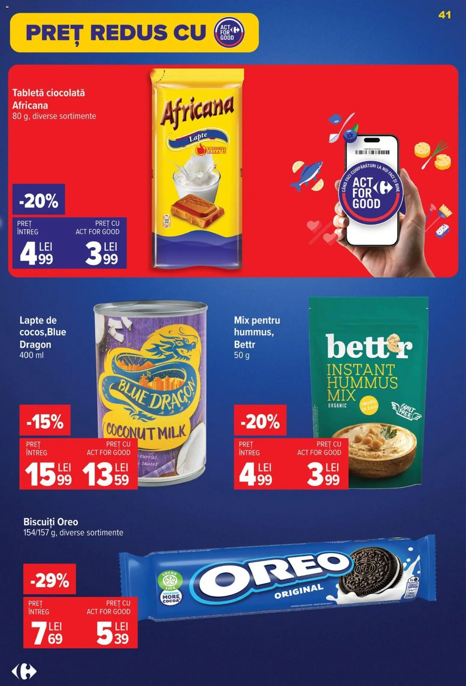 Catalog Carrefour 5 - 10 August 2026 | Pagina 41 | Produse: Tabletă, Lapte, Ciocolată, Biscuiți