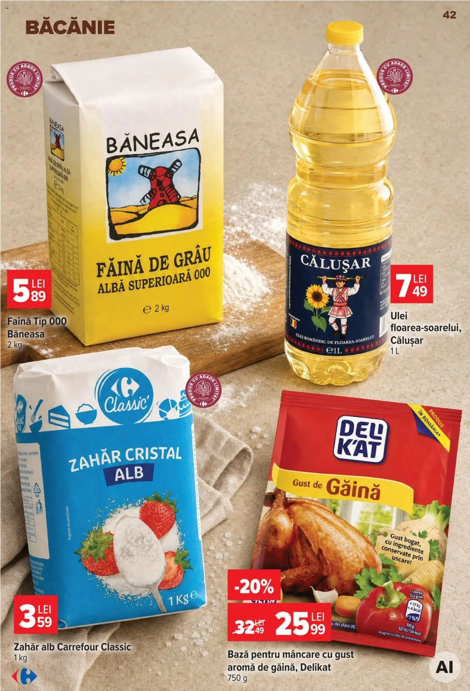 Catalog Carrefour 5 - 10 August 2026 | Pagina 42 | Produse: Ulei, Făină, Zahăr