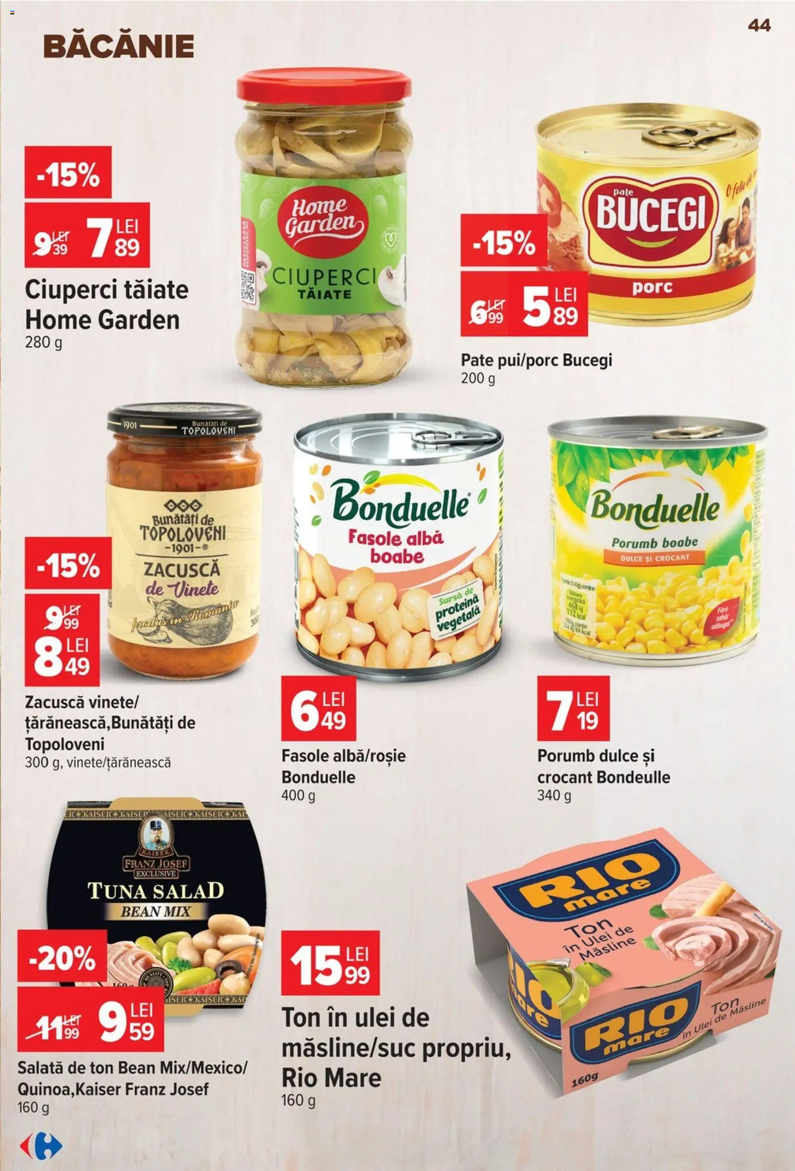 Catalog Carrefour 5 - 10 August 2026 | Pagina 44 | Produse: Măsline, Ciuperci, Ulei, Salată