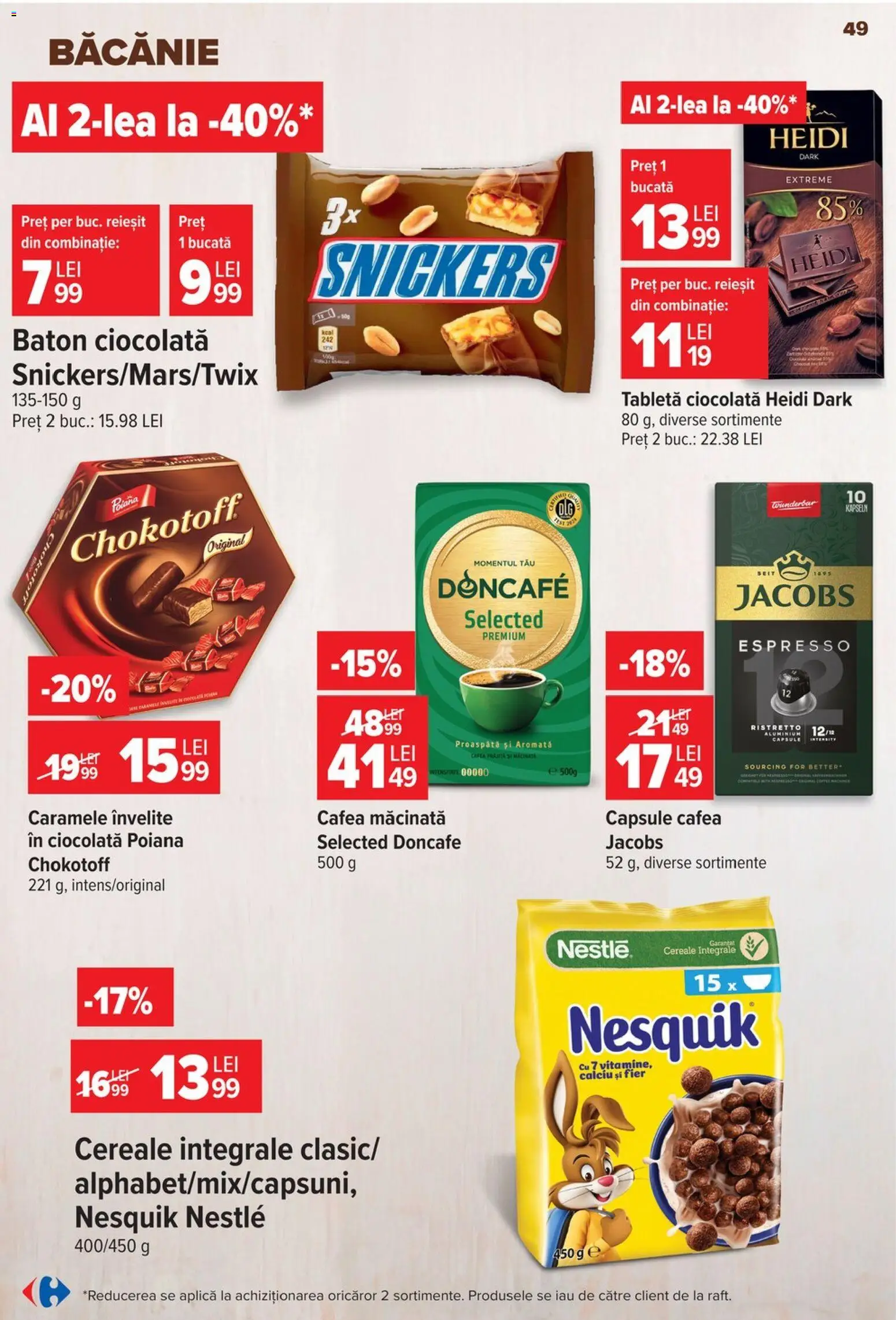 Catalog Carrefour 5 - 10 August 2026 | Pagina 49 | Produse: Köpek çiti, Cafea, Cereale, Caramele