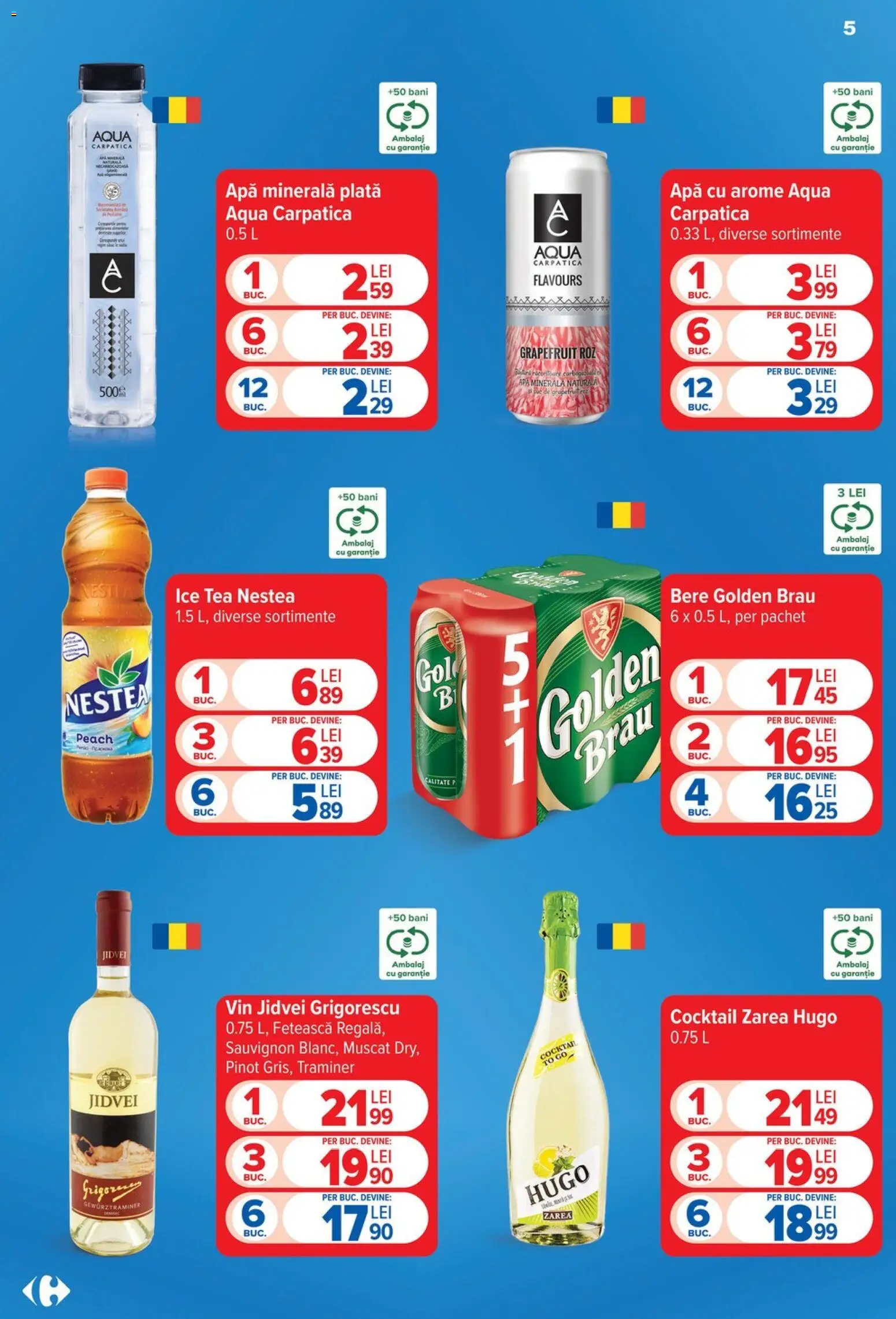 Catalog Carrefour 5 - 10 August 2026 | Pagina 5 | Produse: Yazı tahtası kalemi, Vin, Cocktail, Apă