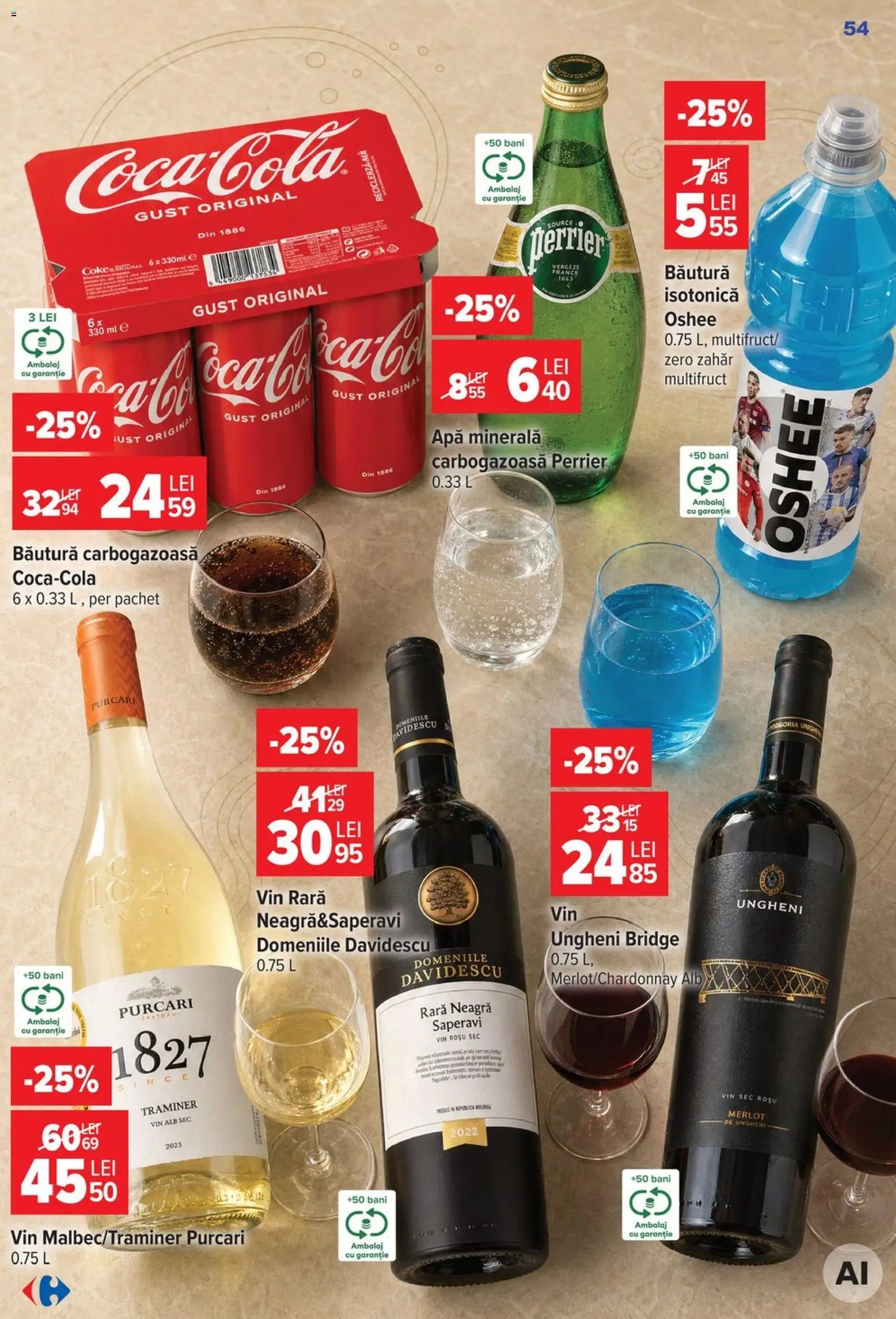 Catalog Carrefour 5 - 10 August 2026 | Pagina 54 | Produse: Yazı tahtası kalemi, Vin, Apă, Zahăr