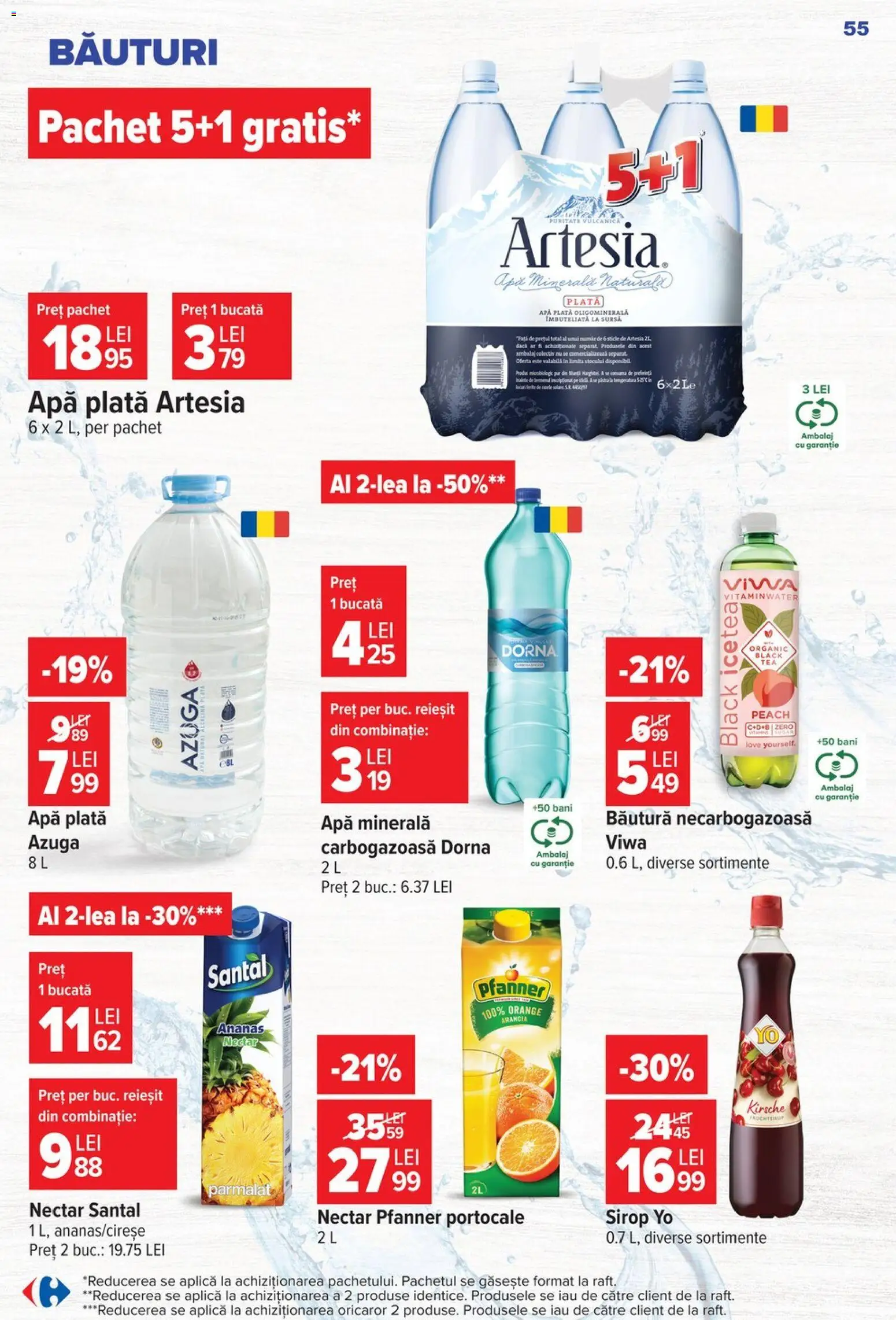 Catalog Carrefour 5 - 10 August 2026 | Pagina 55 | Produse: Yazı tahtası kalemi, Ananas, Sirop, Apă