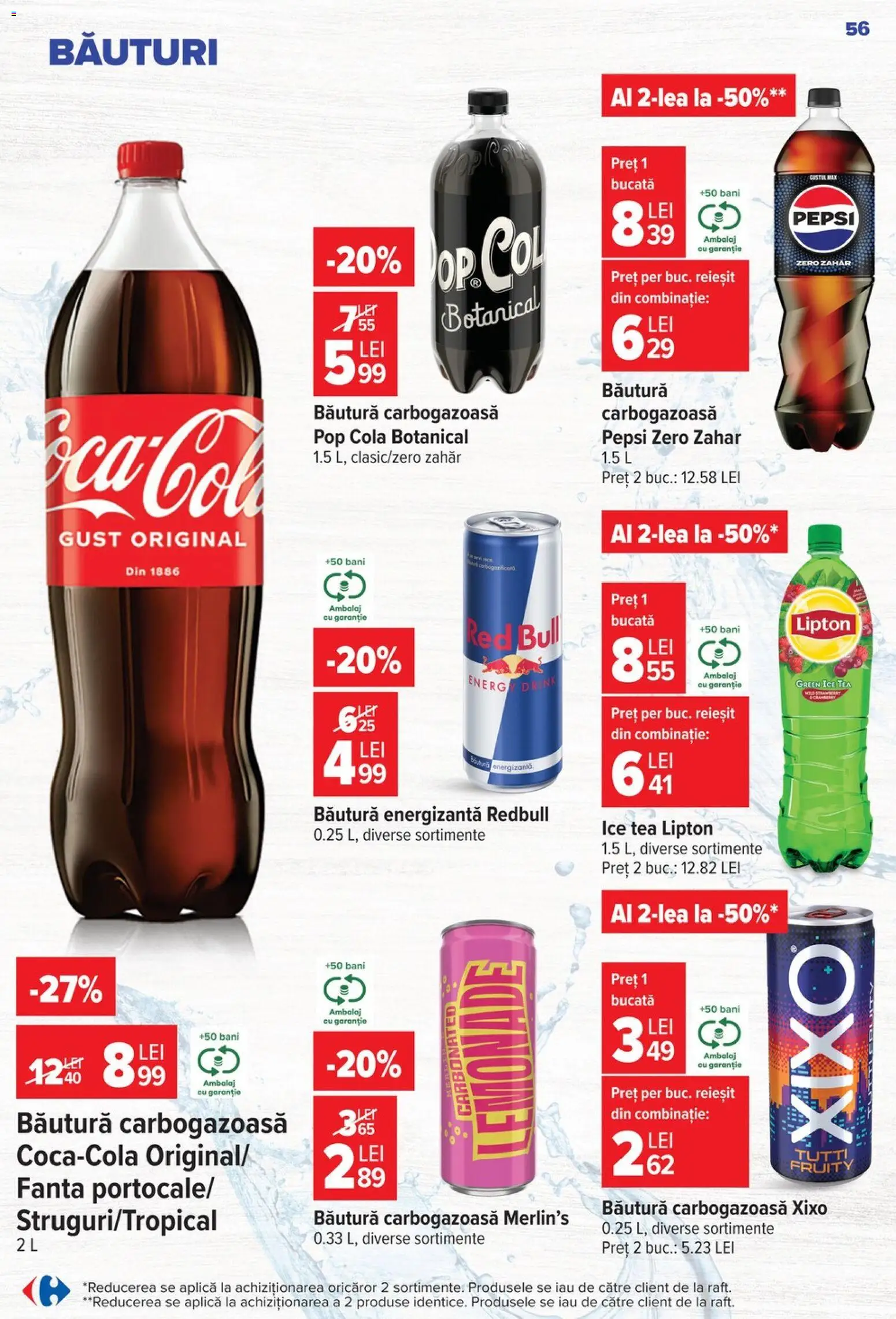 Catalog Carrefour 5 - 10 August 2026 | Pagina 56 | Produse: Amerikan servis, Băutură energizantă, Ice tea, Zahăr