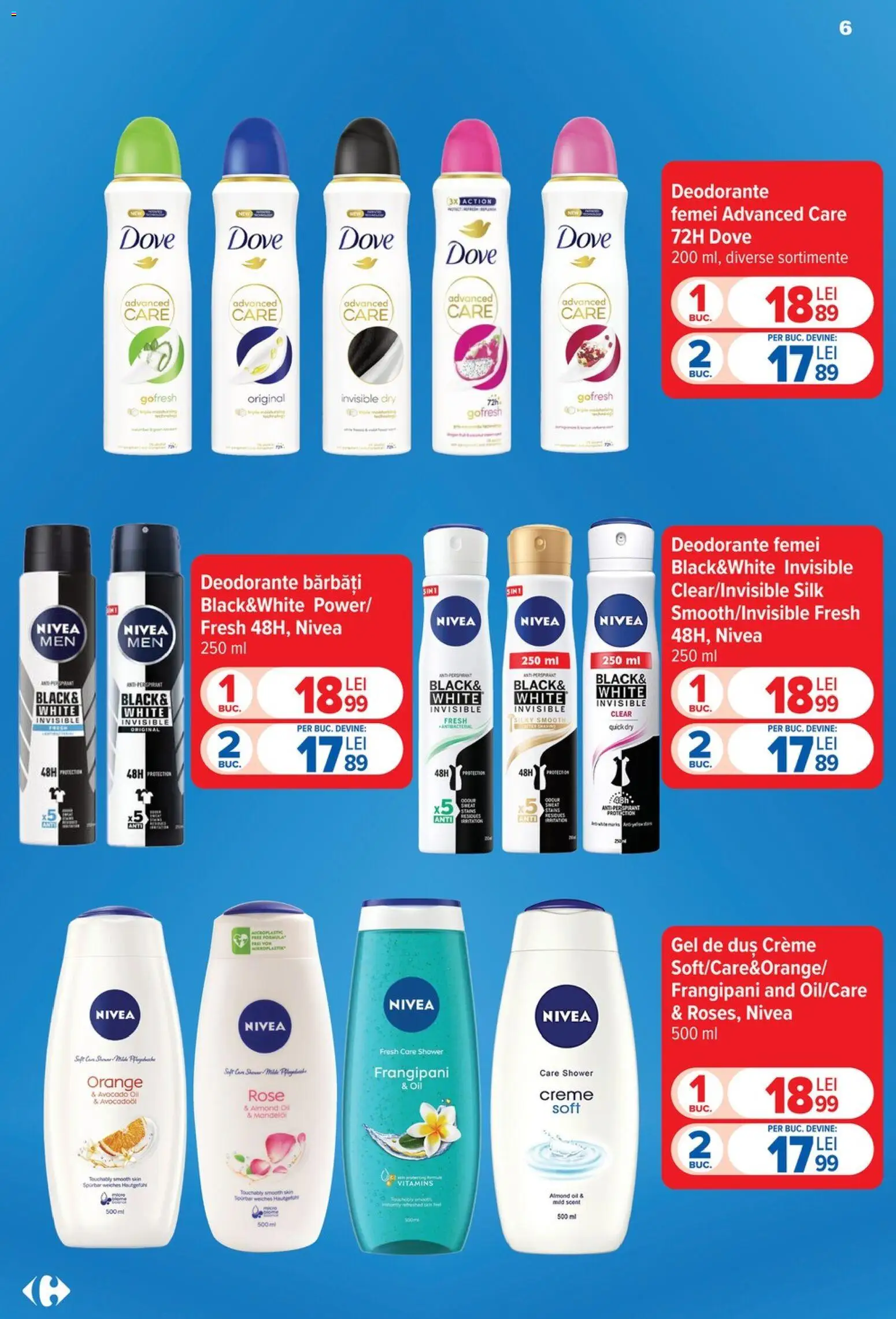 Catalog Carrefour 5 - 10 August 2026 | Pagina 6 | Produse: Duș, Gel de duș, Avocado