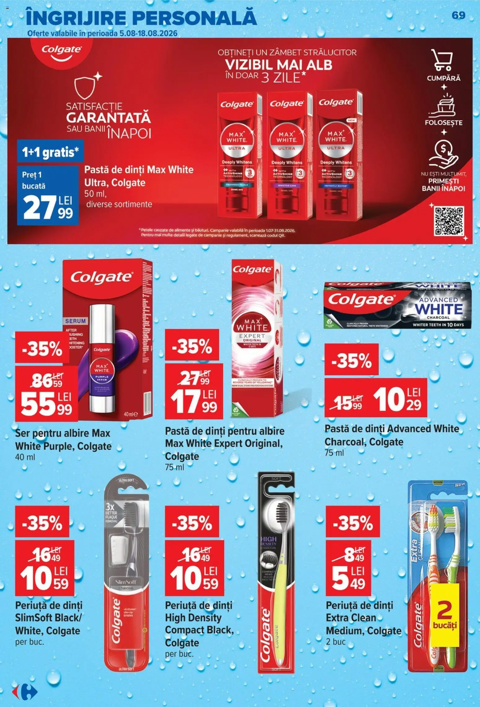 Catalog Carrefour 5 - 10 August 2026 | Pagina 69 | Produse: Serum, Pomelo, Pastă de dinți, Periuță de dinți