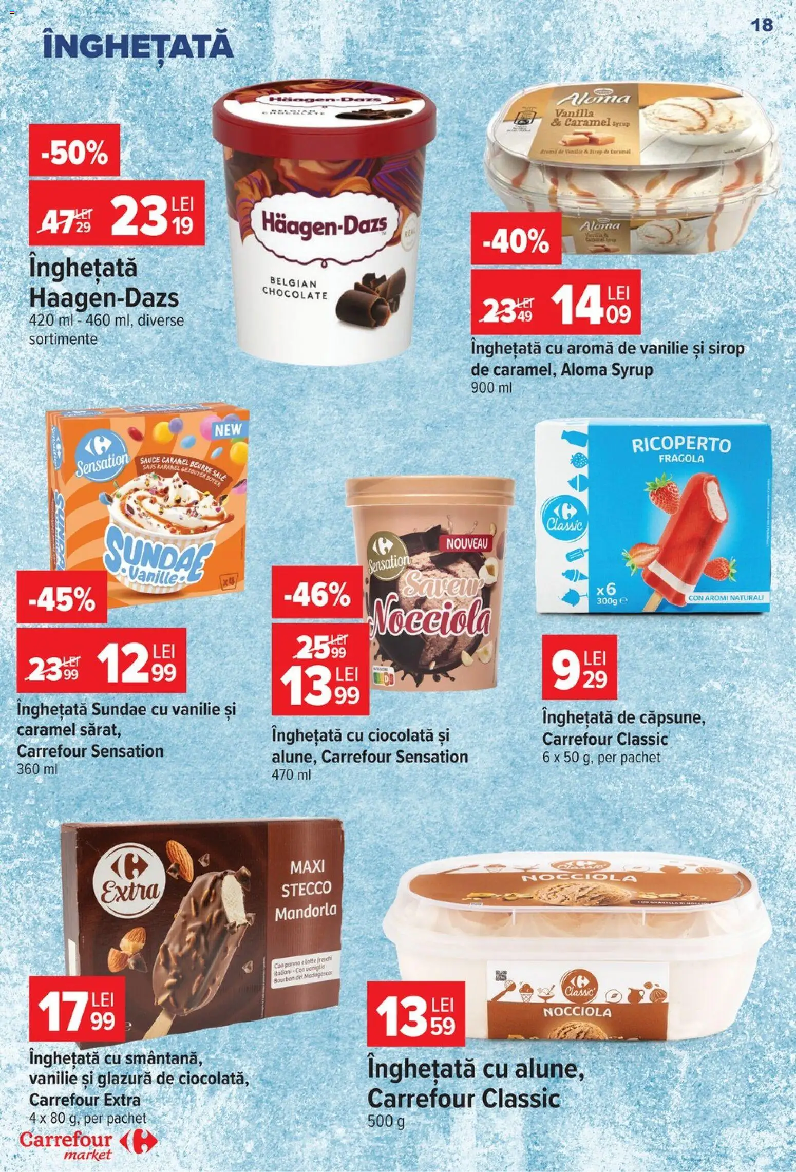 Catalog Carrefour 5 - 10 August 2026 | Pagina 19 | Produse: Ciocolată, Bourbon, Sirop, Înghețată