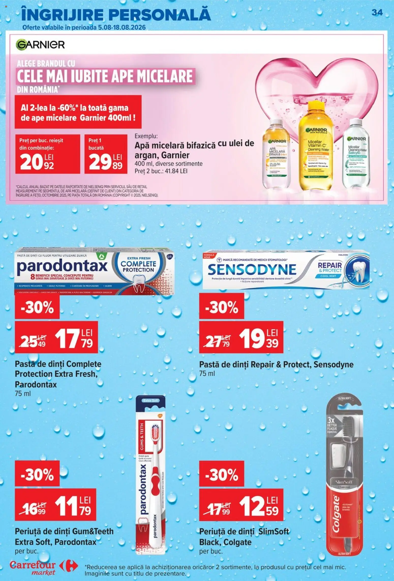 Catalog Carrefour 5 - 10 August 2026 | Pagina 35 | Produse: Ulei, Apă micelară, Periuță de dinți, Apă