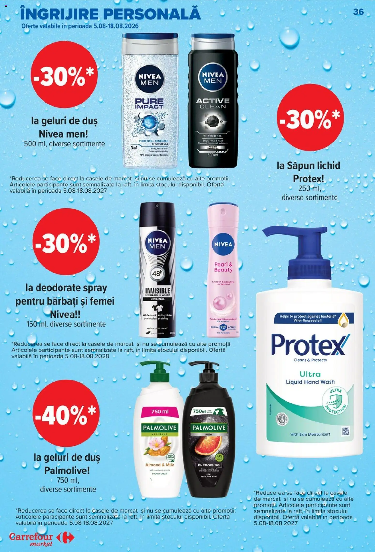 Catalog Carrefour 5 - 10 August 2026 | Pagina 37 | Produse: Duș, Peluş Köpek Yatağı, Antiperspirant, Săpun lichid