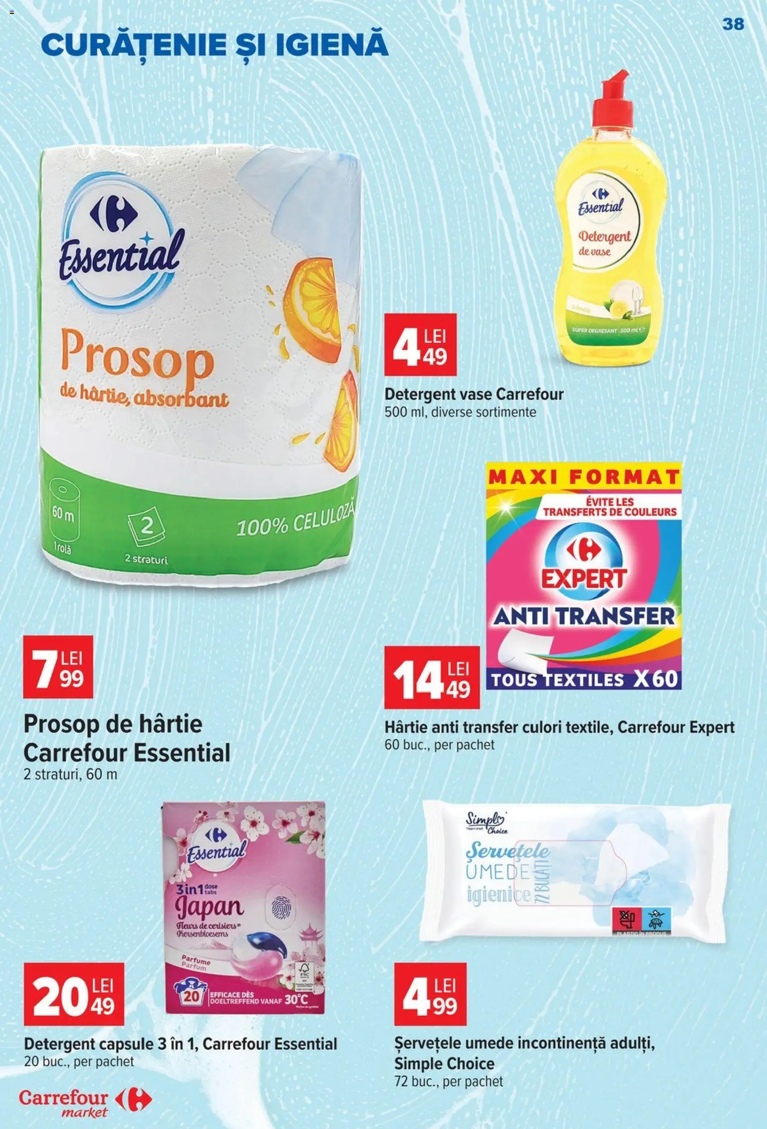 Catalog Carrefour 5 - 10 August 2026 | Pagina 39 | Produse: Detergent de vase, Parfum, Detergent, Șervețele umede