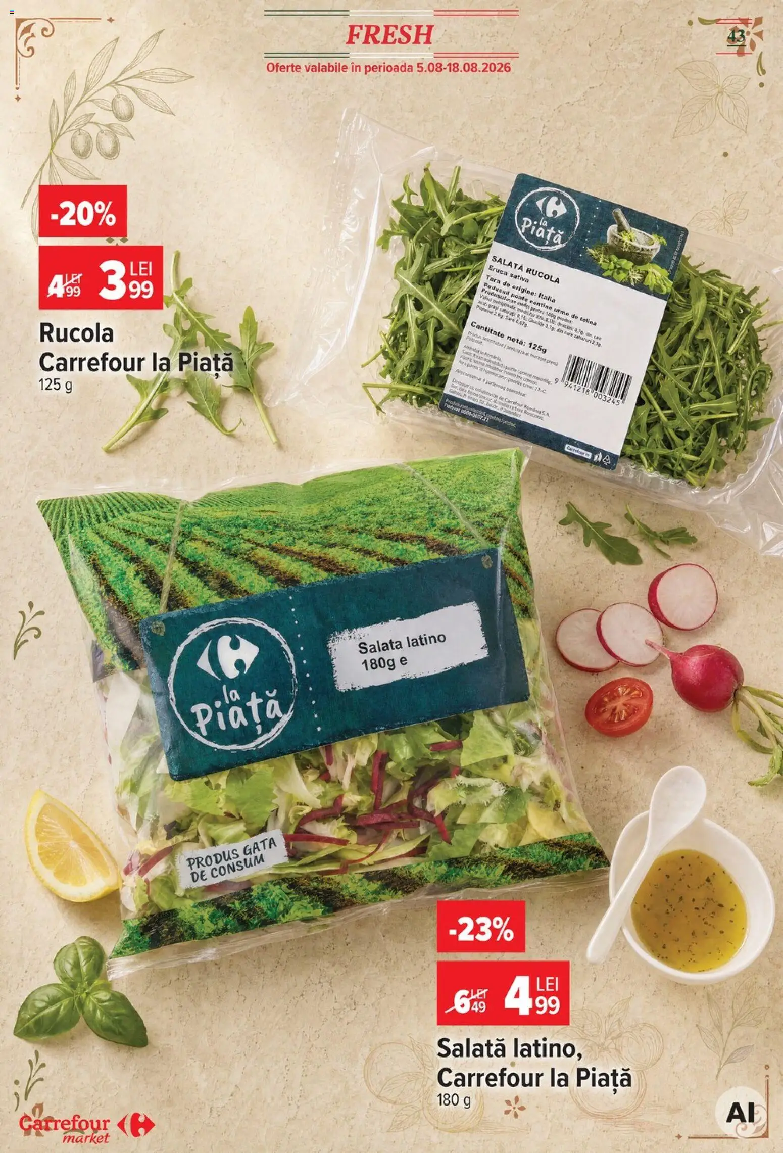 Catalog Carrefour 5 - 10 August 2026 | Pagina 45 | Produse: Masaüstü kılıfı, Țelină, Salată, Sare