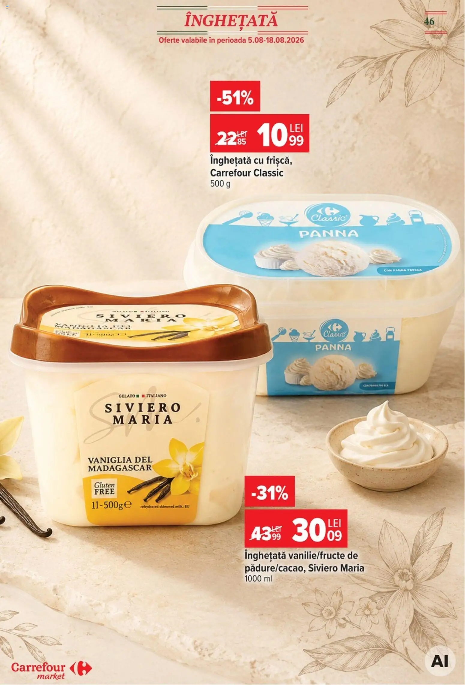 Catalog Carrefour 5 - 10 August 2026 | Pagina 48 | Produse: Înghețată