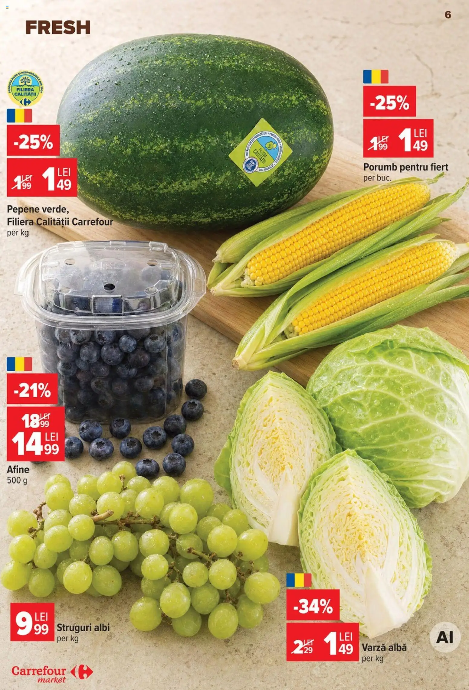 Catalog Carrefour 5 - 10 August 2026 | Pagina 7 | Produse: Varză, Struguri, Afine, Porumb