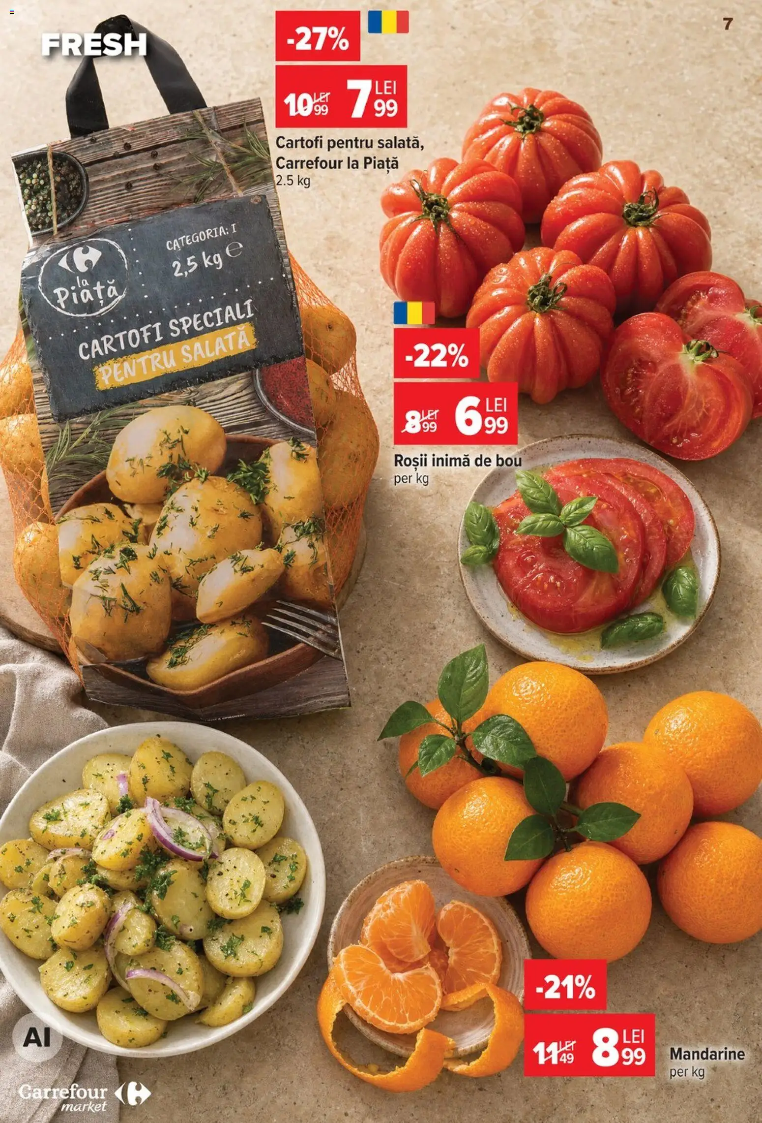 Catalog Carrefour 5 - 10 August 2026 | Pagina 8 | Produse: Roșii, Mandarine, Salată, Cartofi