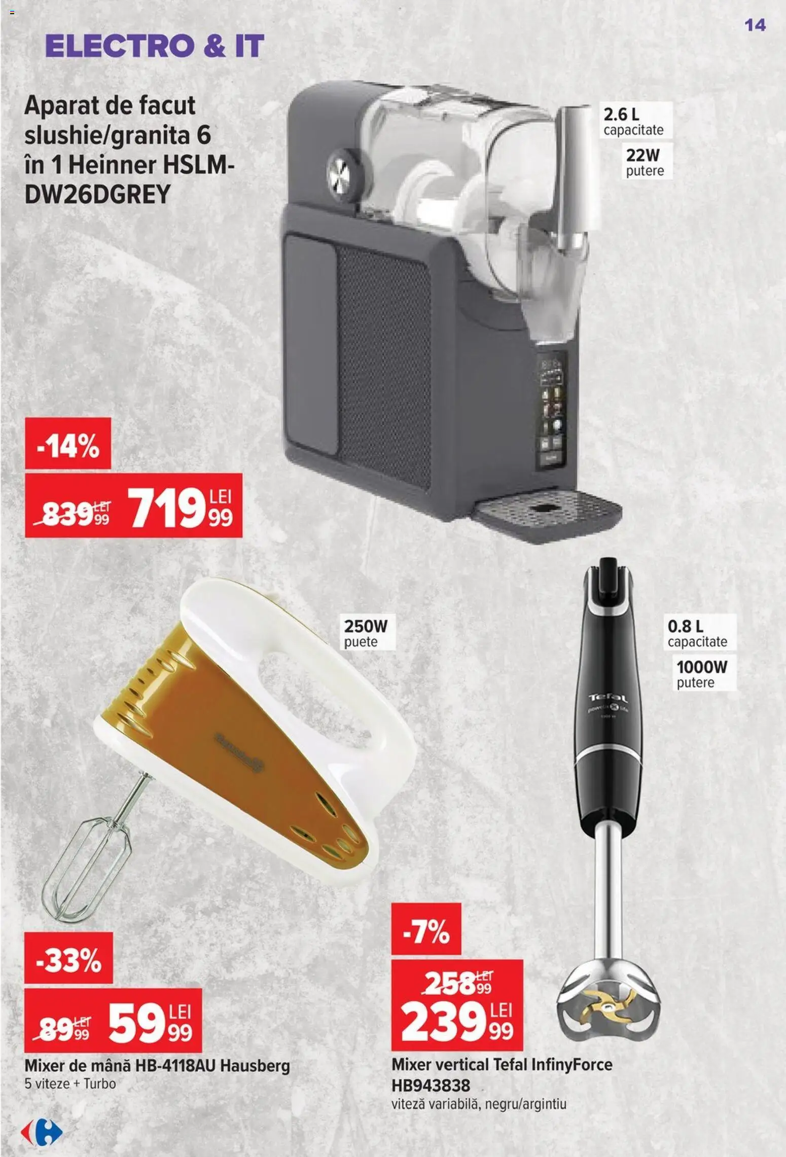 Catalog Carrefour 5 - 24 August 2026 | Pagina 14 | Produse: Mixer