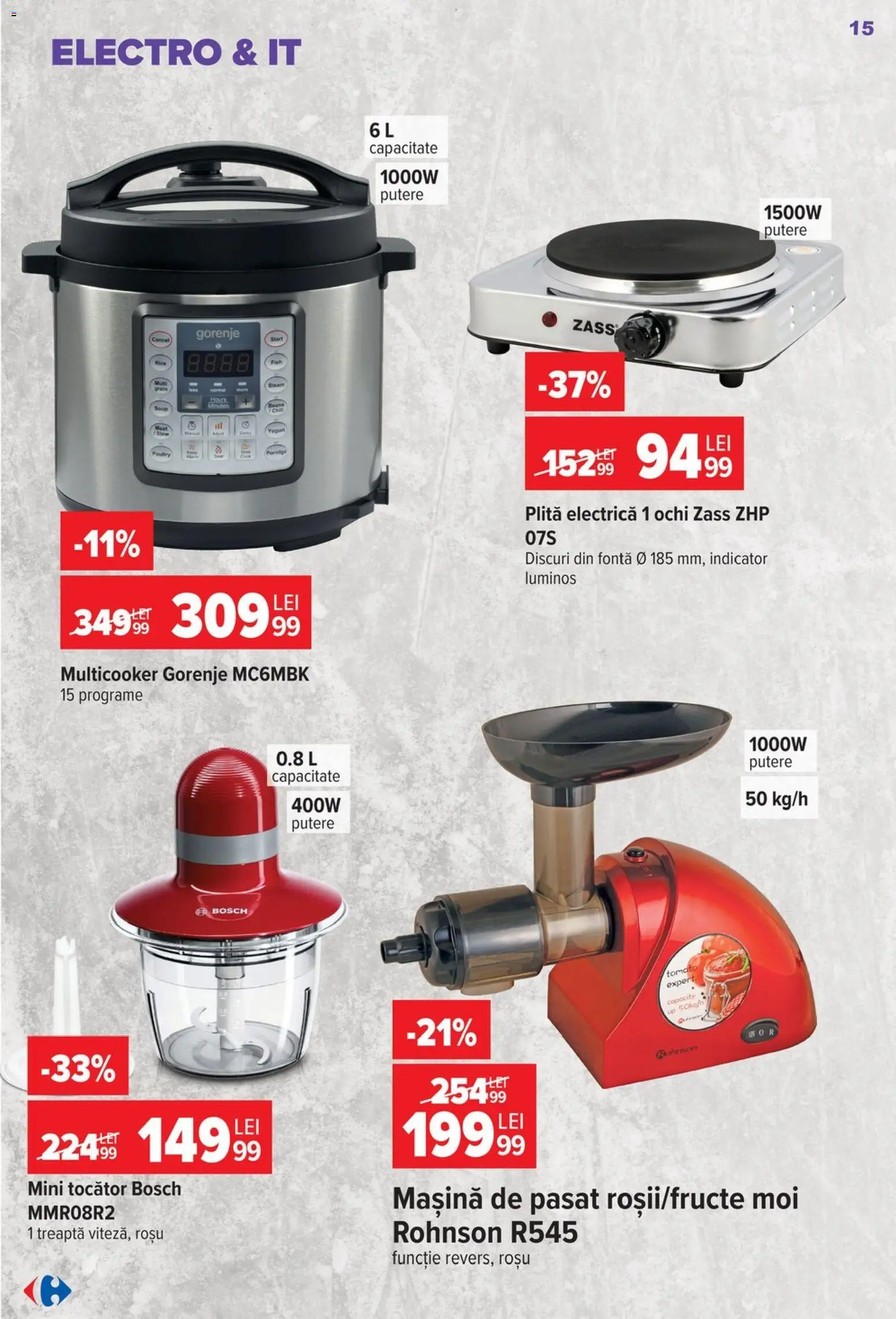 Catalog Carrefour 5 - 24 August 2026 | Pagina 15 | Produse: Plită, Tocător