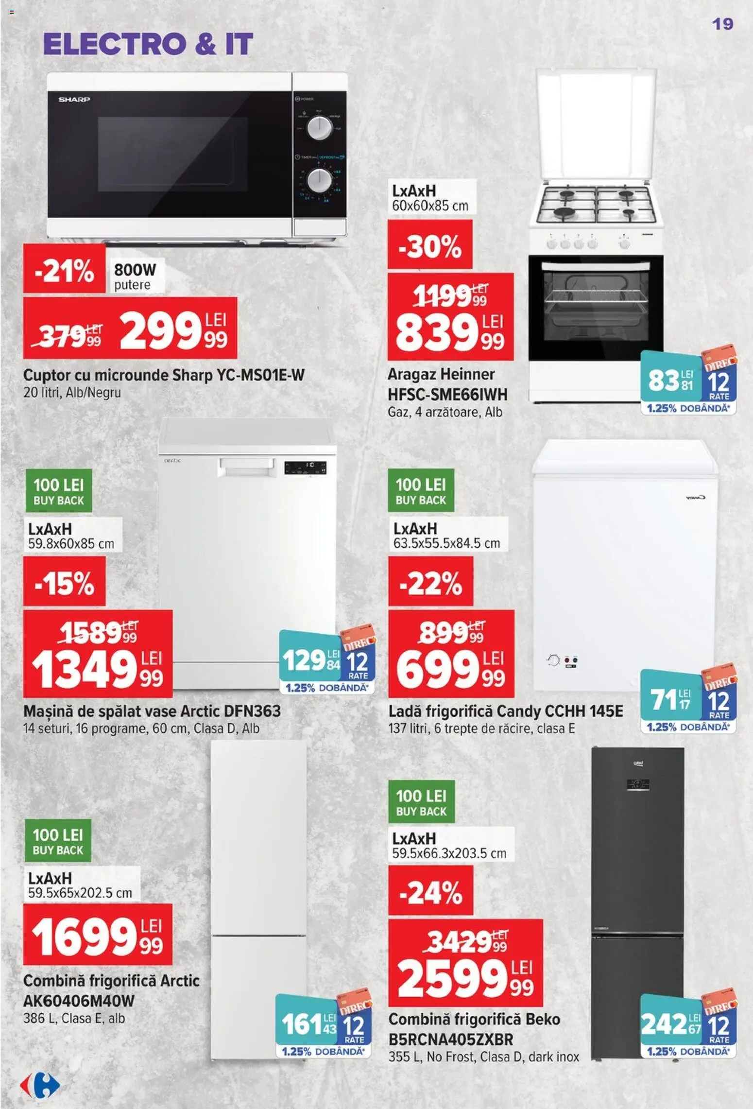 Catalog Carrefour 5 - 24 August 2026 | Pagina 19 | Produse: Mașină De Spălat, Aragaz, Mașină De Spălat Vase, Combină frigorifică